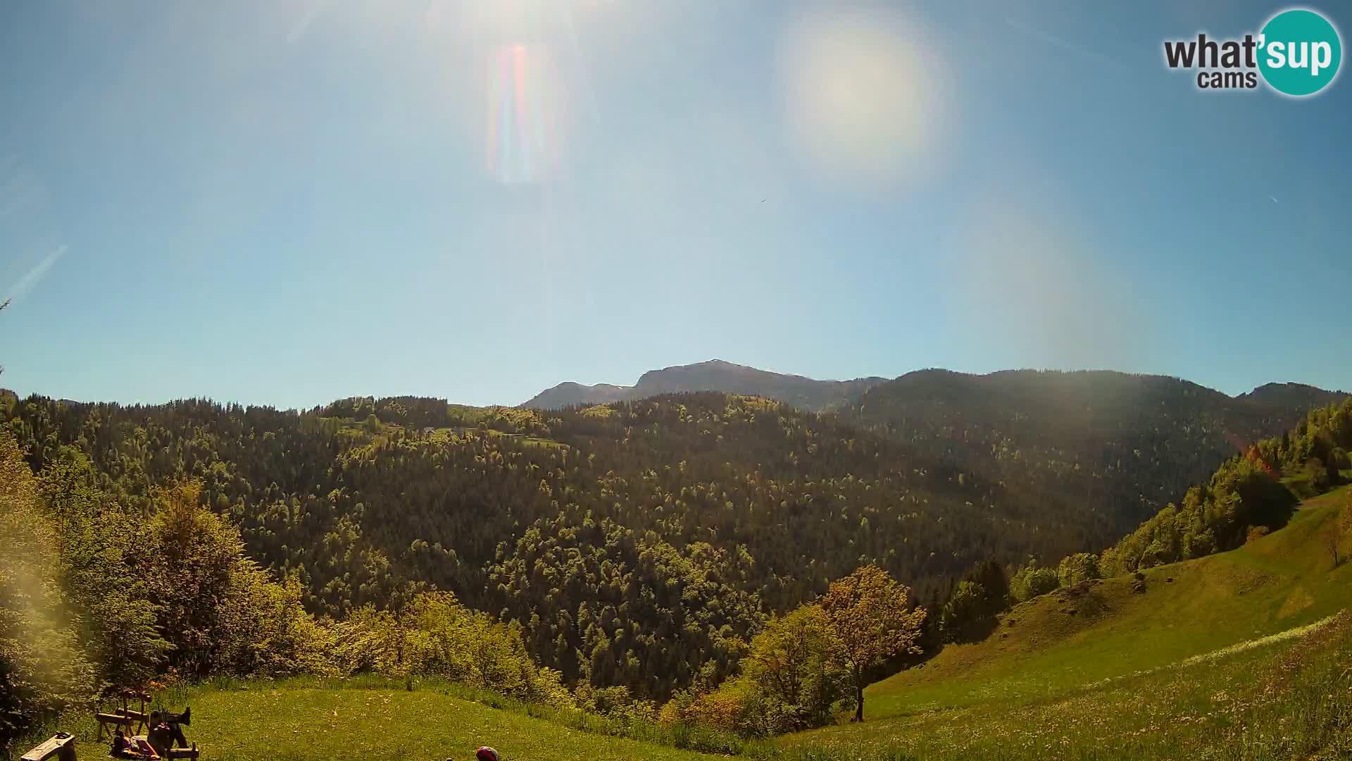 Webcam Brunarica Dražgoše – Live View of Ratitovec (1666 m)