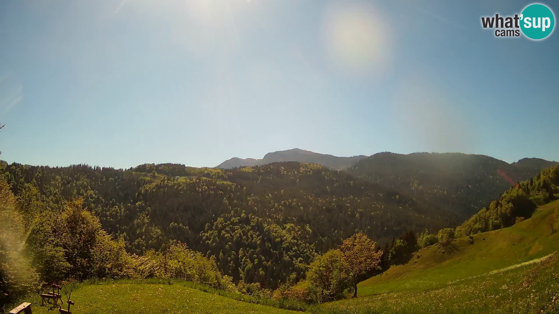 Webcam Brunarica Dražgoše – Vista live sul Ratitovec (1666 m)