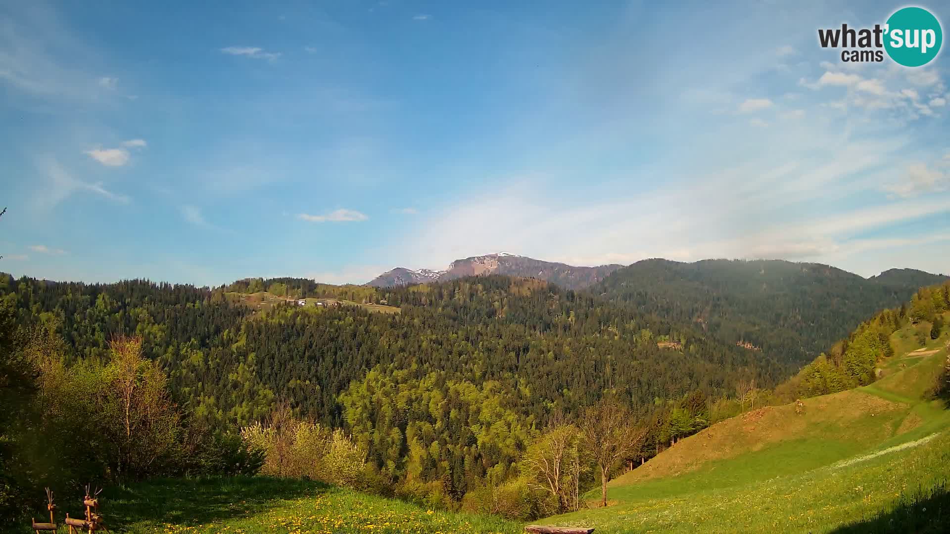 Webcam Brunarica Dražgoše – Vista live sul Ratitovec (1666 m)