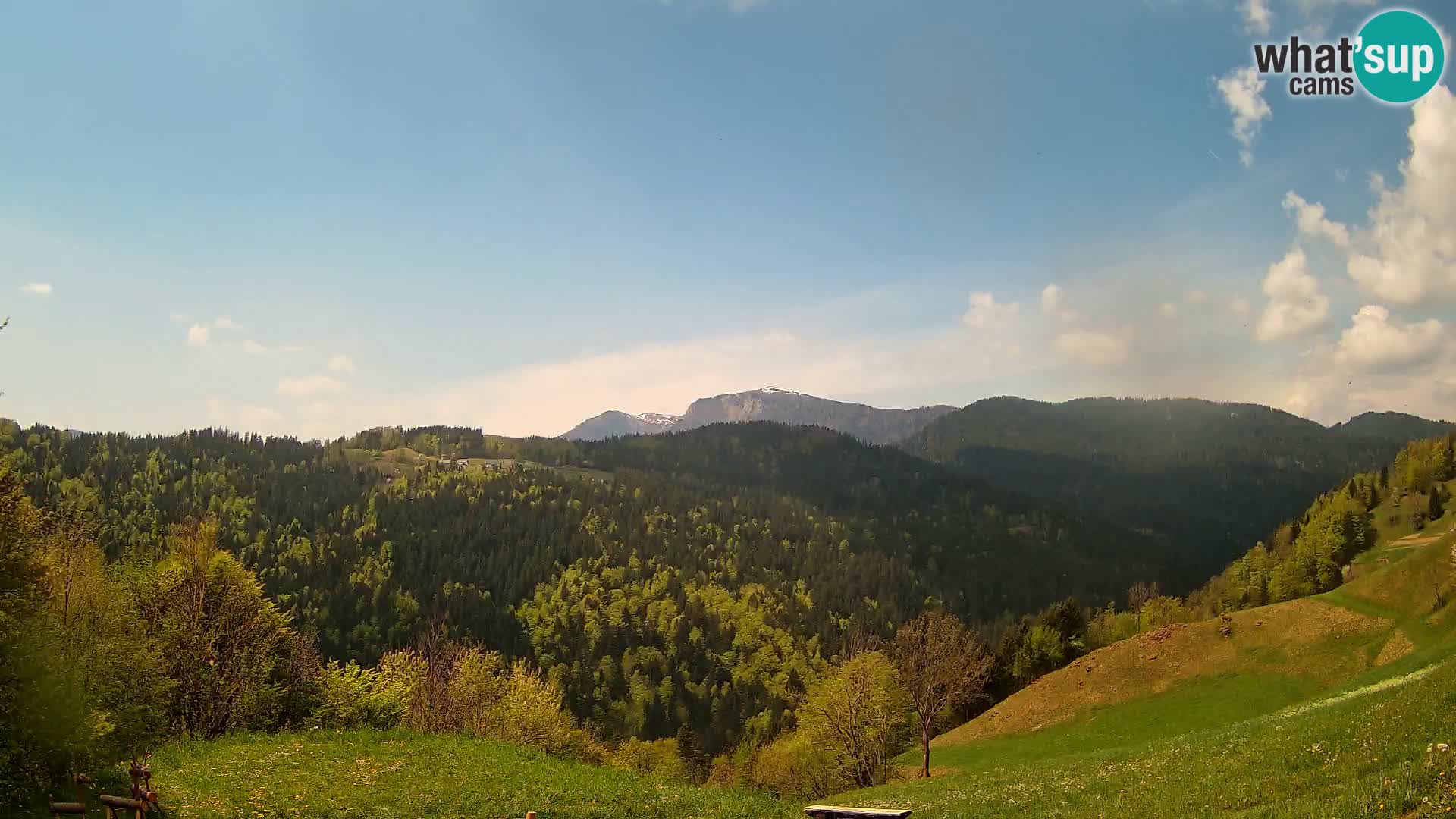 Web kamera Brunarica Dražgoše – Pogled uživo na Ratitovec (1666 m)