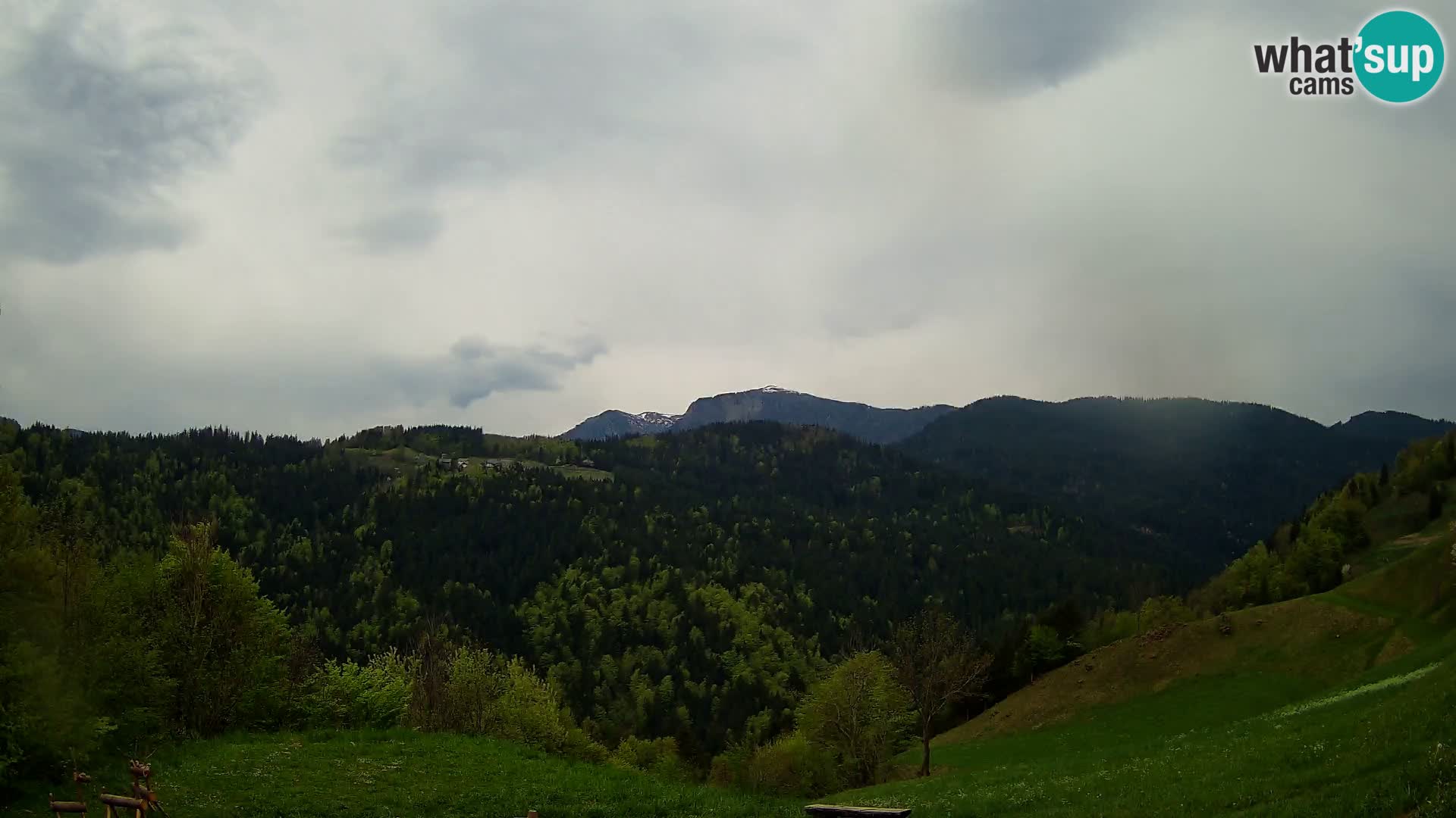 Webcam Brunarica Dražgoše – Live View of Ratitovec (1666 m)