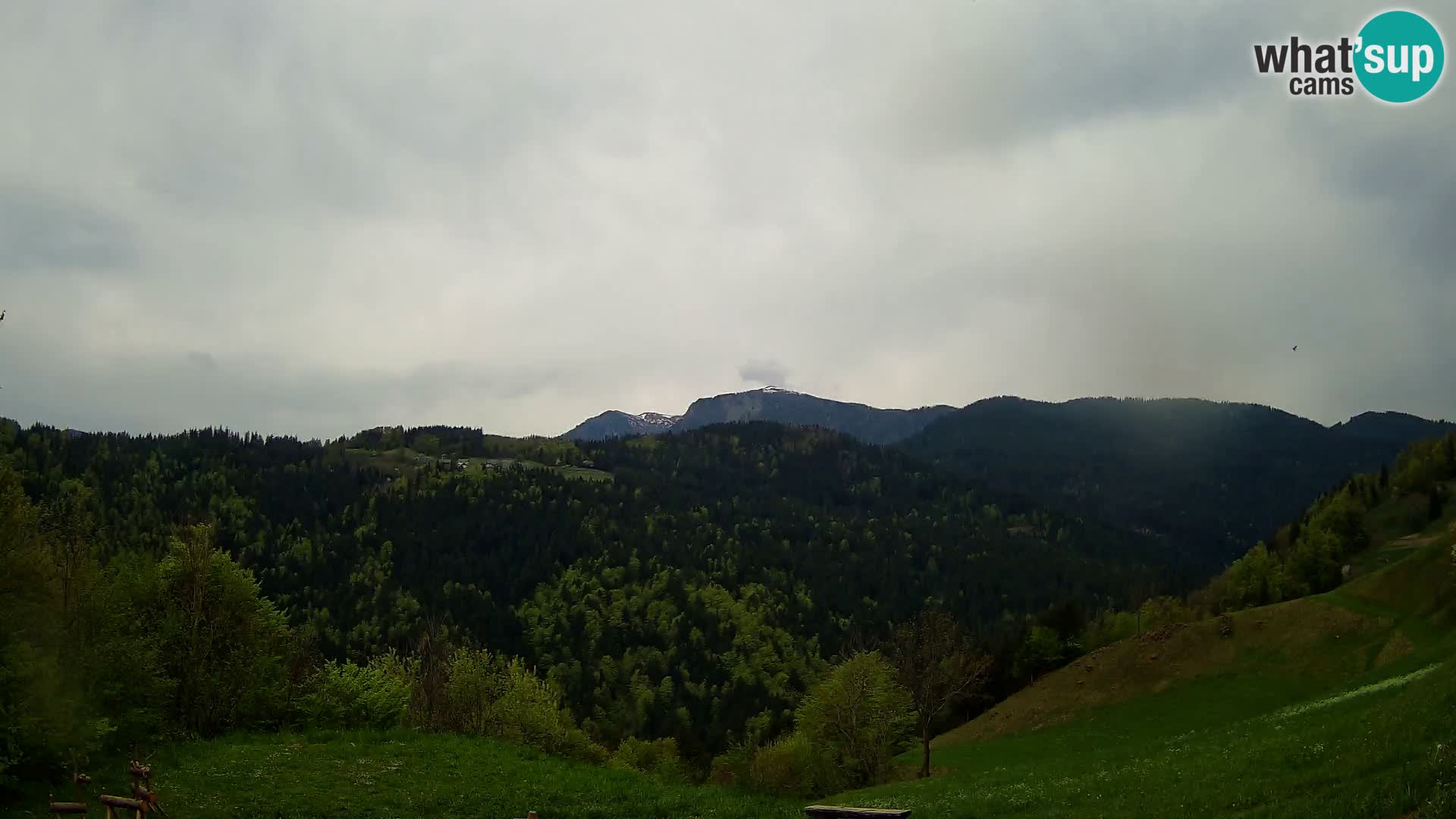 Web kamera Brunarica Dražgoše – Pogled uživo na Ratitovec (1666 m)