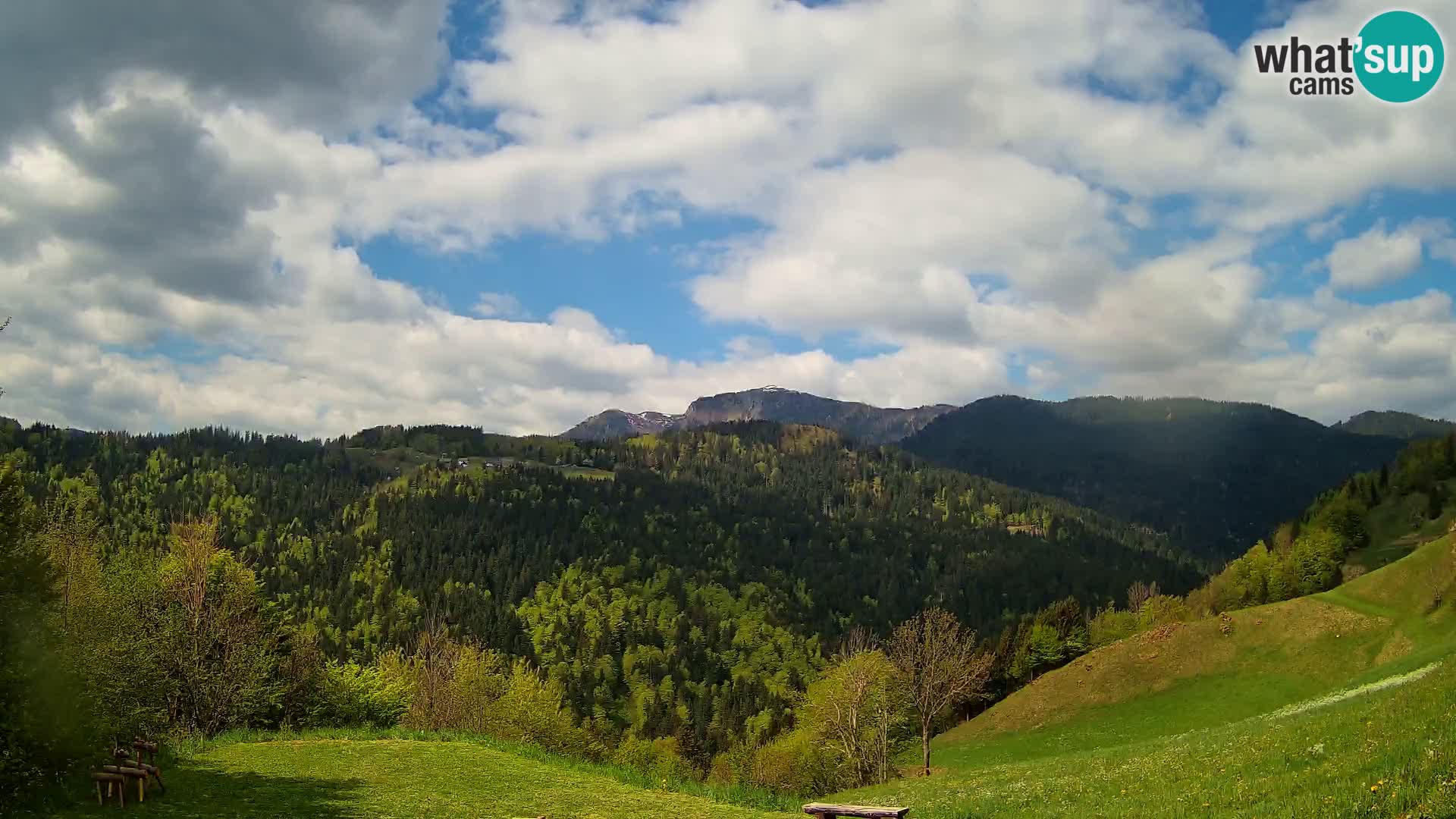 Webcam Brunarica Dražgoše – Liveblick auf Ratitovec (1666 m)