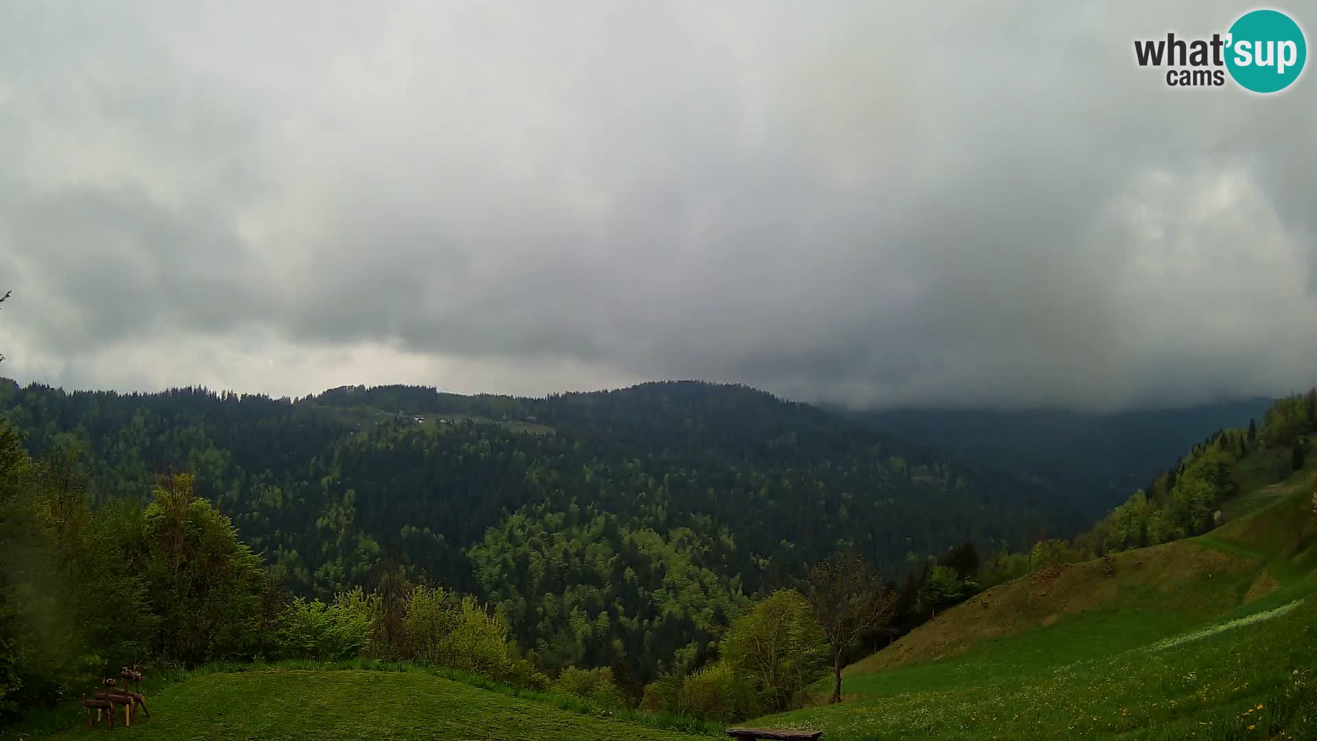 Webcam Brunarica Dražgoše – Liveblick auf Ratitovec (1666 m)