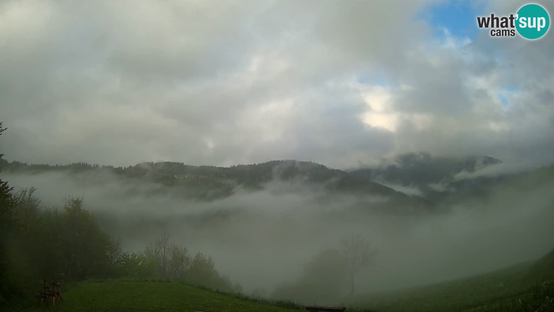 Webcam Brunarica Dražgoše – Live View of Ratitovec (1666 m)