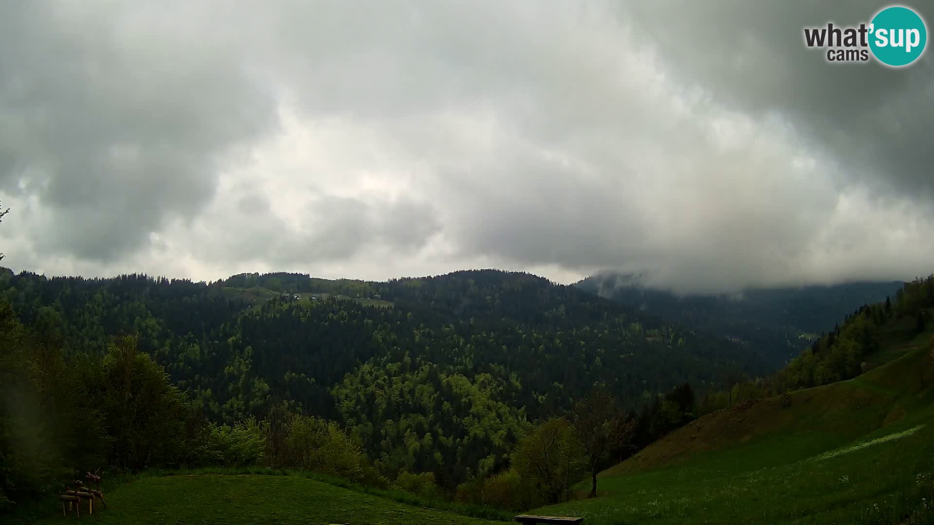 Webcam Brunarica Dražgoše – Live View of Ratitovec (1666 m)