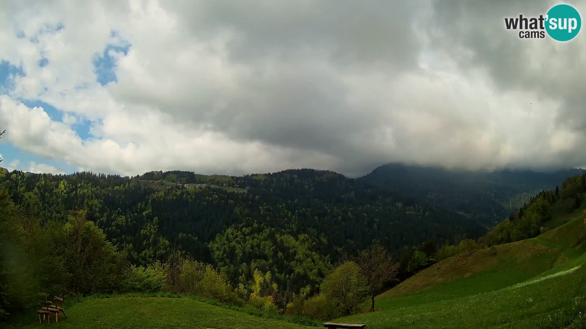 Web kamera Brunarica Dražgoše – Pogled uživo na Ratitovec (1666 m)