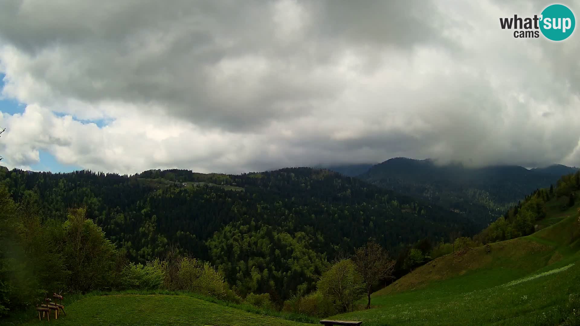 Webcam Brunarica Dražgoše – Live View of Ratitovec (1666 m)