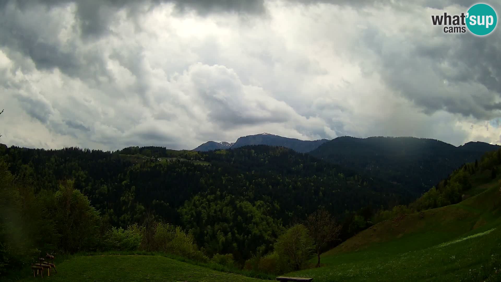 Webcam Brunarica Dražgoše – Live View of Ratitovec (1666 m)