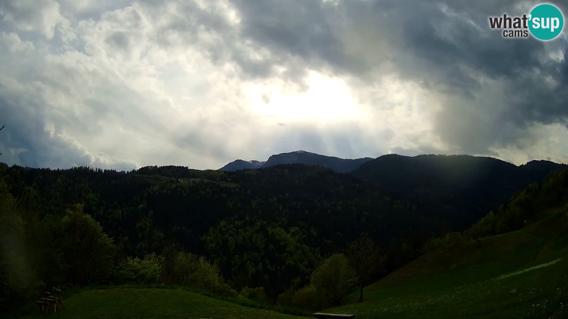 Webcam Brunarica Dražgoše – Live View of Ratitovec (1666 m)