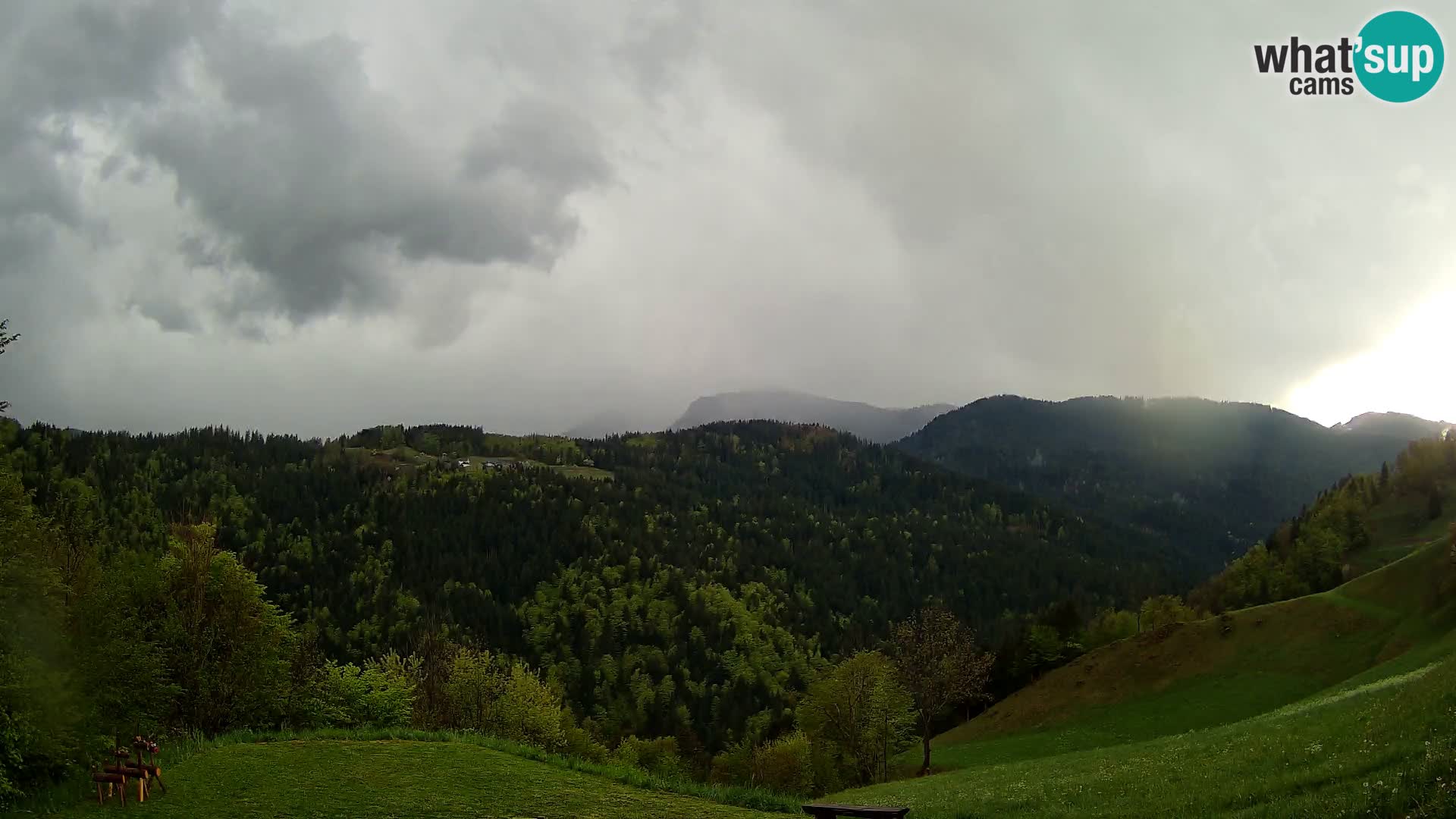 Webcam Brunarica Dražgoše – Liveblick auf Ratitovec (1666 m)