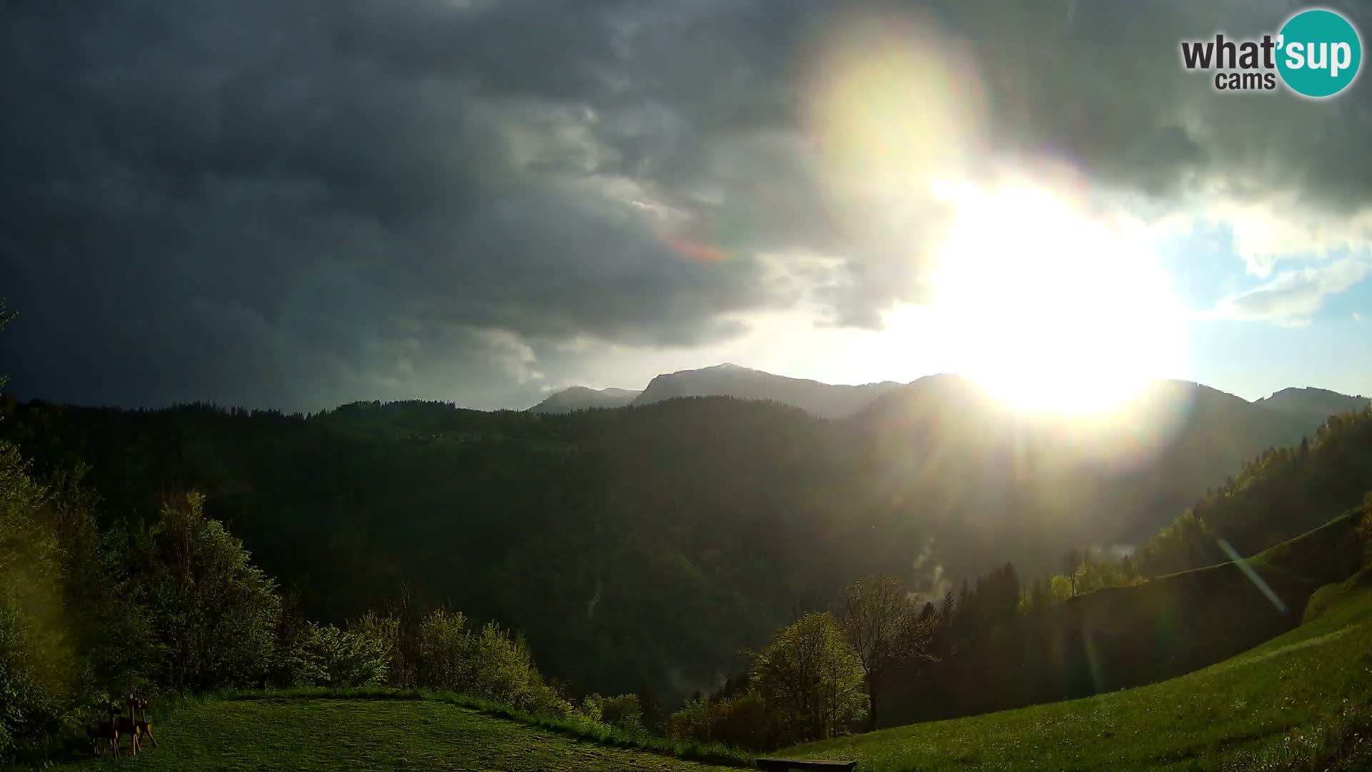 Webcam Brunarica Dražgoše – Live View of Ratitovec (1666 m)