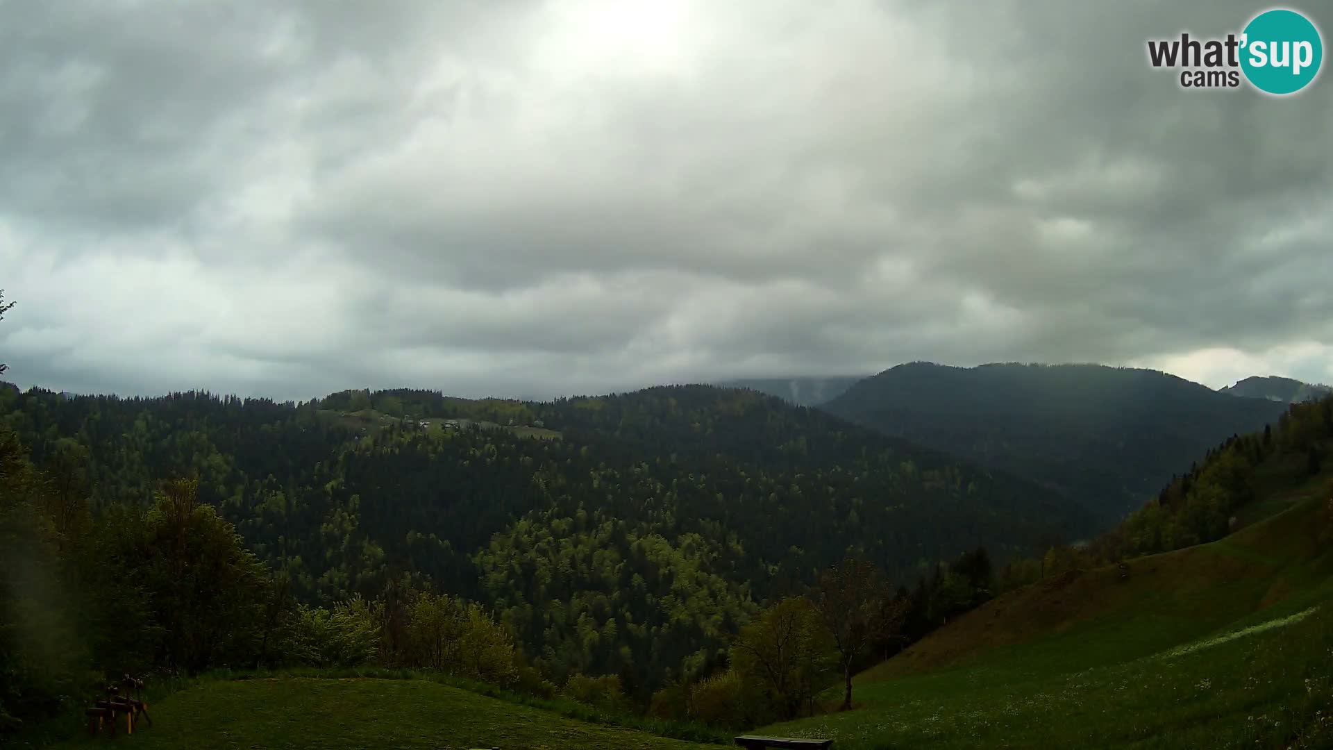 Webcam Brunarica Dražgoše – Liveblick auf Ratitovec (1666 m)