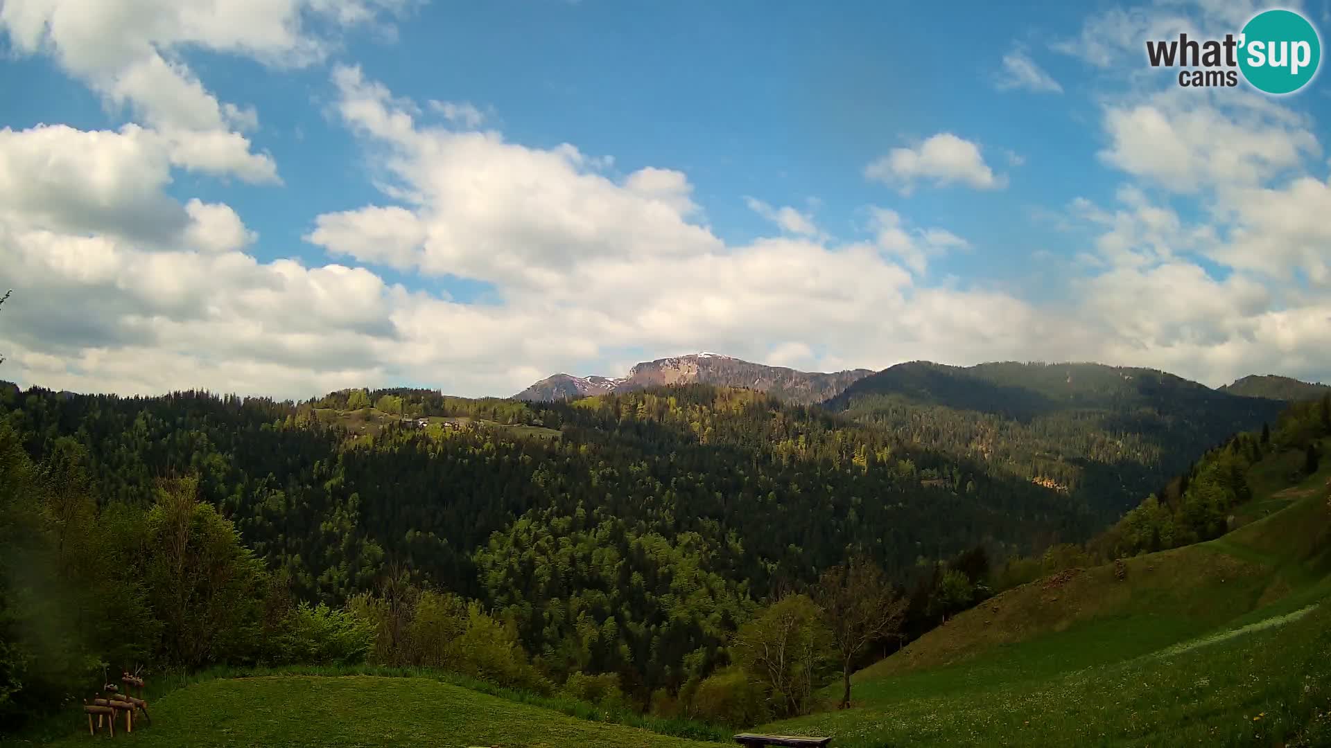 Web kamera Brunarica Dražgoše – Pogled uživo na Ratitovec (1666 m)