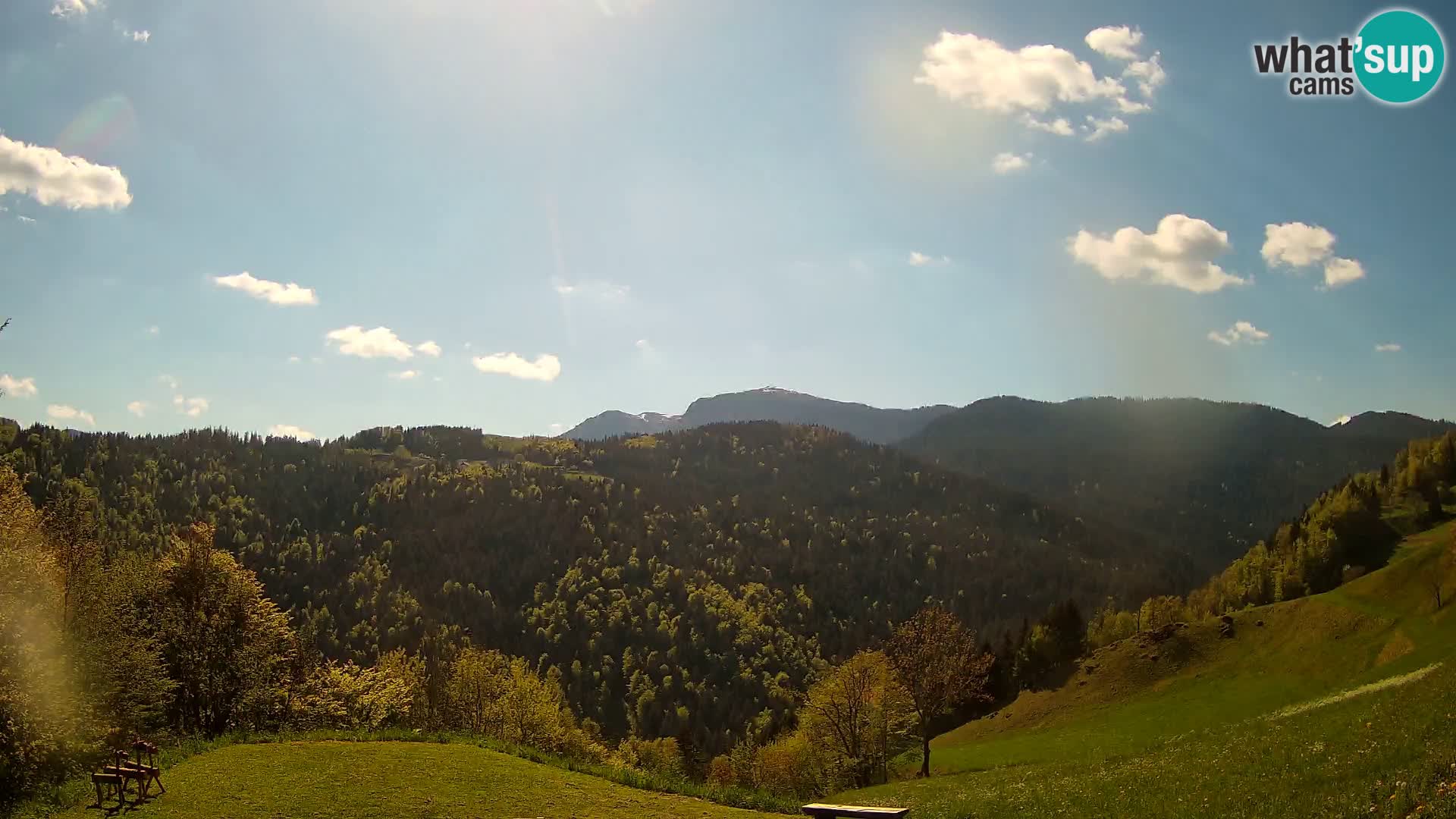 Webcam Brunarica Dražgoše – Liveblick auf Ratitovec (1666 m)