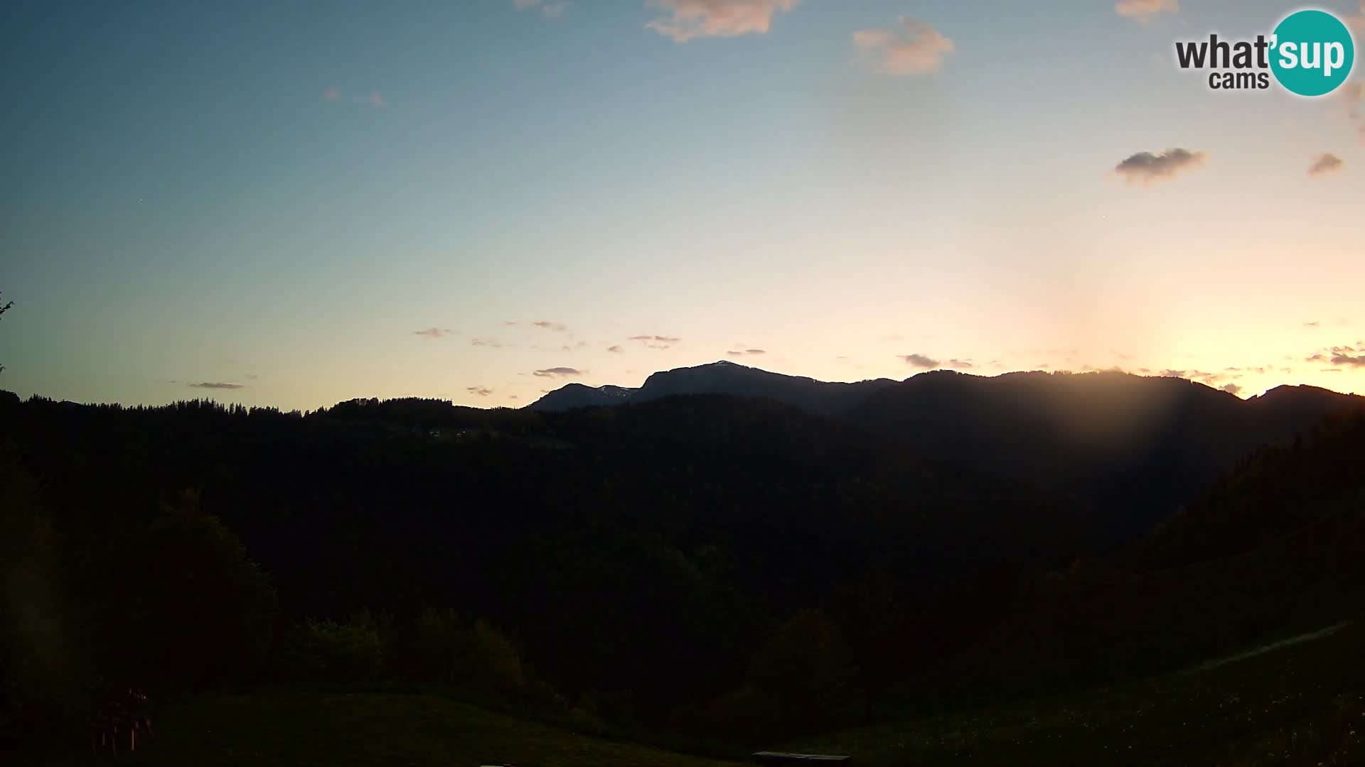 Webcam Brunarica Dražgoše – Liveblick auf Ratitovec (1666 m)