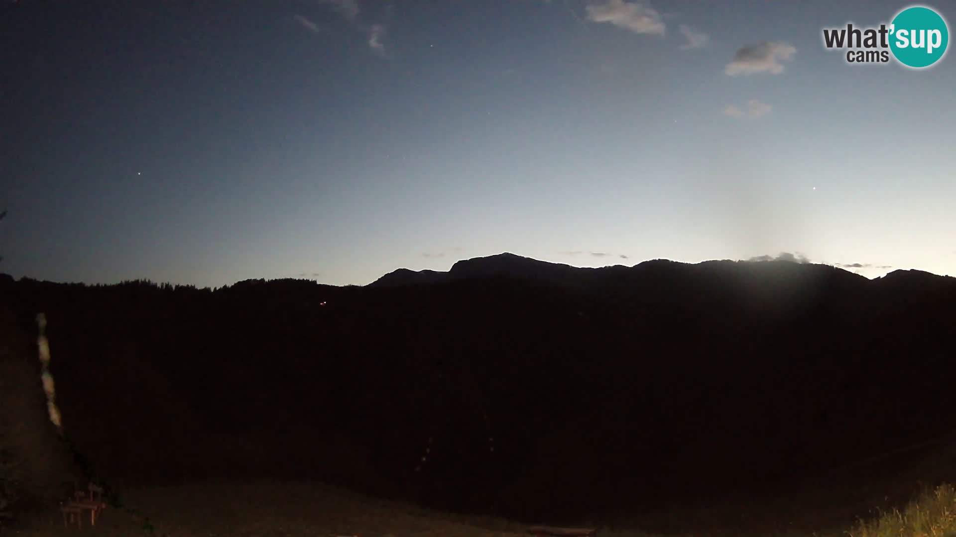 Webcam Brunarica Dražgoše – Liveblick auf Ratitovec (1666 m)