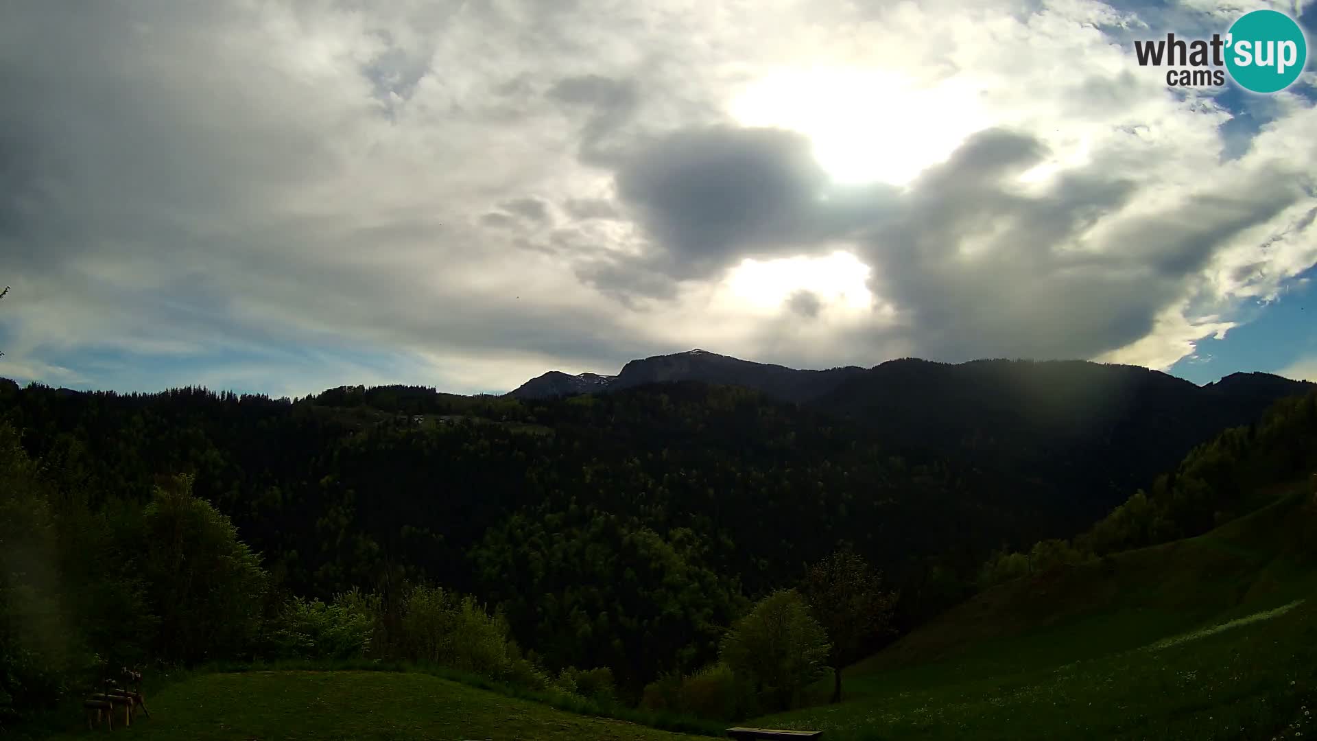 Webcam Brunarica Dražgoše – Liveblick auf Ratitovec (1666 m)