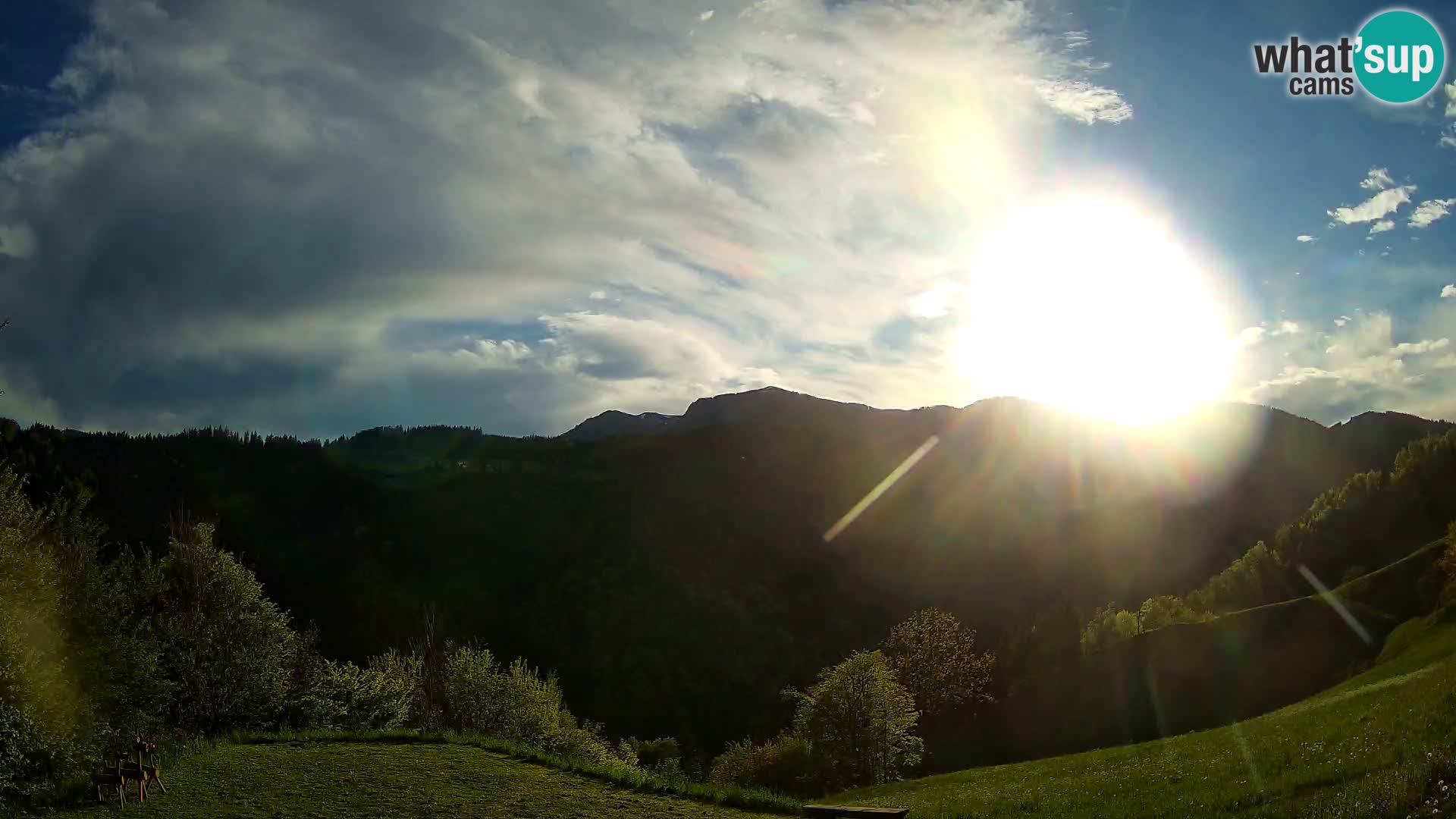 Webcam Brunarica Dražgoše – Live View of Ratitovec (1666 m)