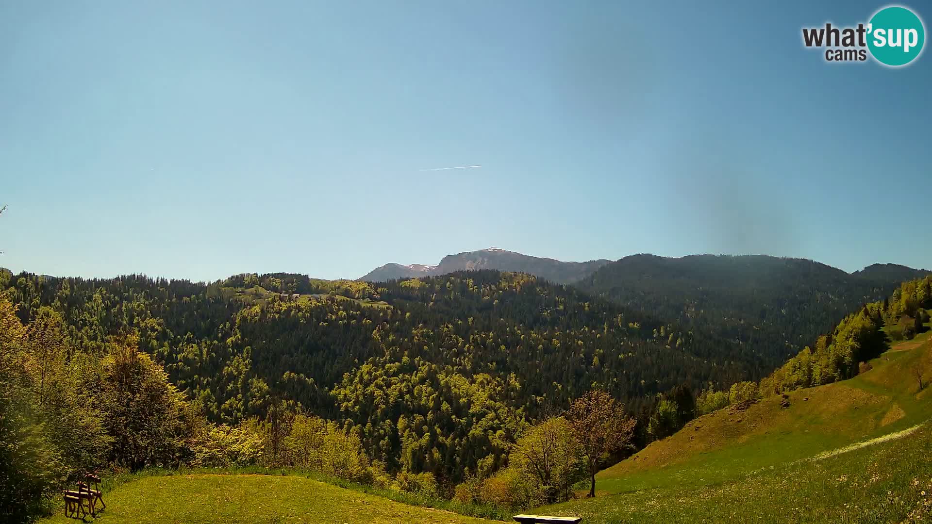 Webcam Brunarica Dražgoše – Live View of Ratitovec (1666 m)