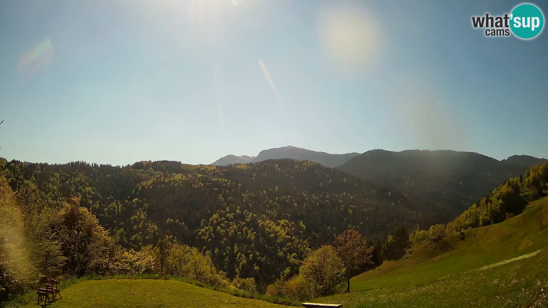 Webcam Brunarica Dražgoše – Live View of Ratitovec (1666 m)