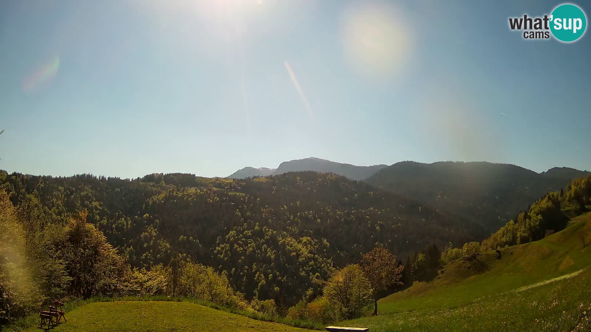 Webcam Brunarica Dražgoše – Vista live sul Ratitovec (1666 m)