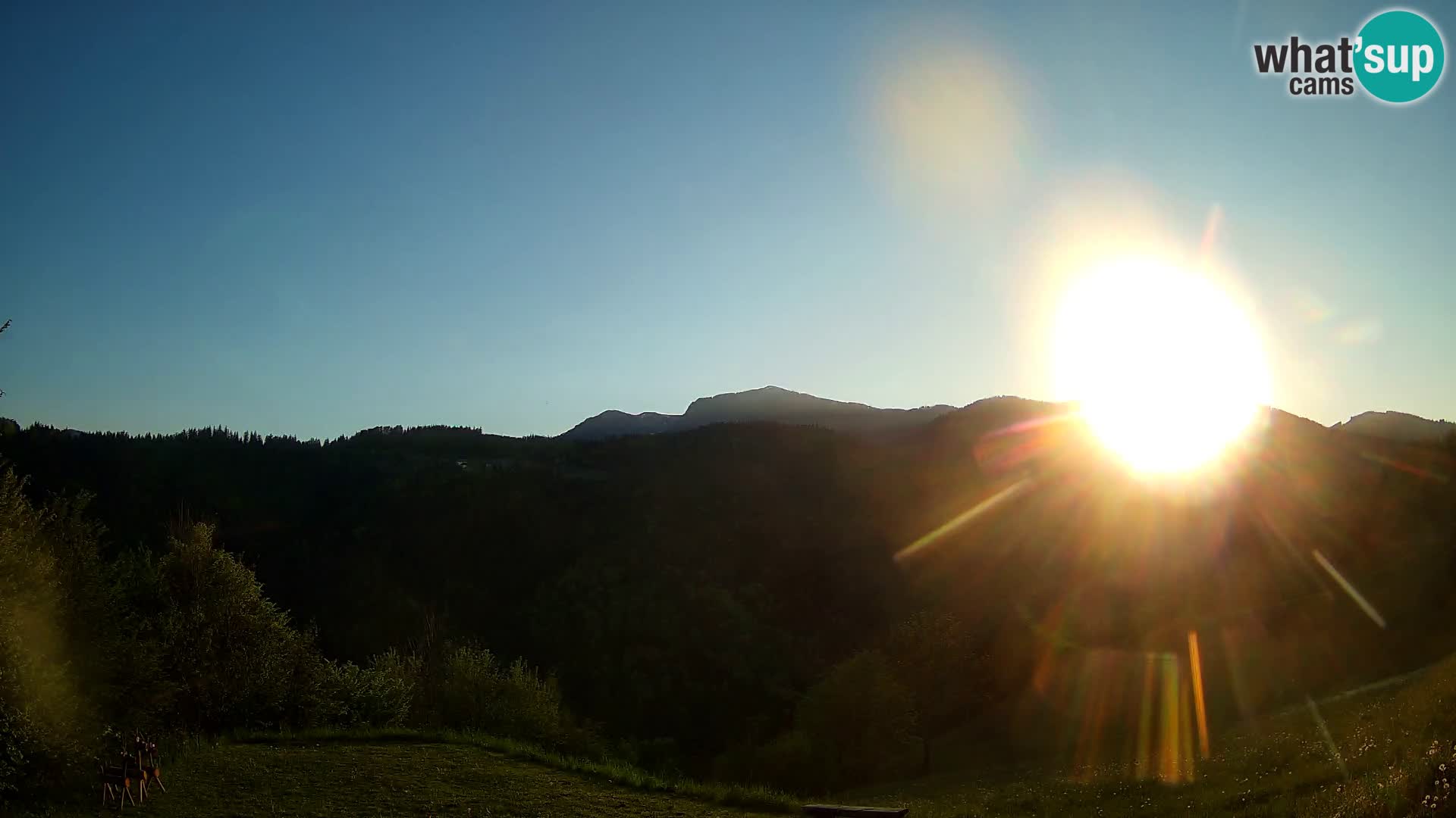 Webcam Brunarica Dražgoše – Vista live sul Ratitovec (1666 m)