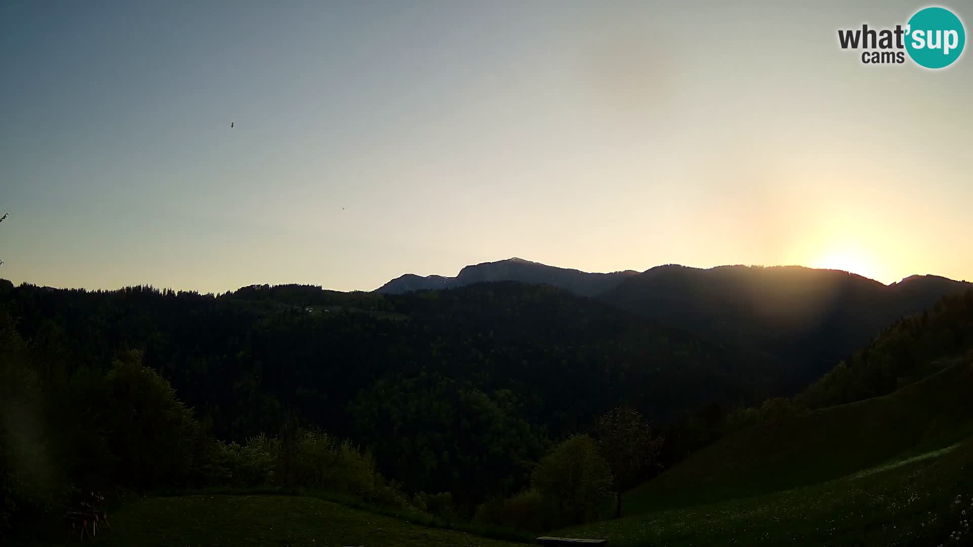 Webcam Brunarica Dražgoše – Vista live sul Ratitovec (1666 m)