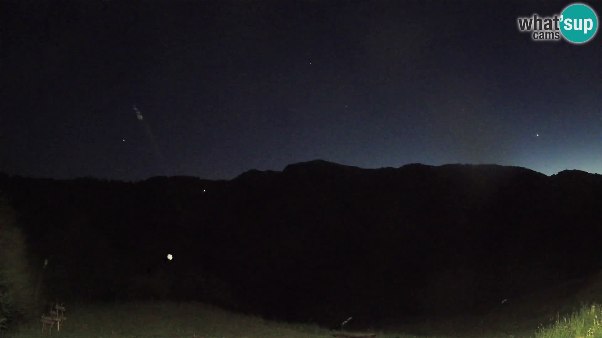 Webcam Brunarica Dražgoše – Vista live sul Ratitovec (1666 m)