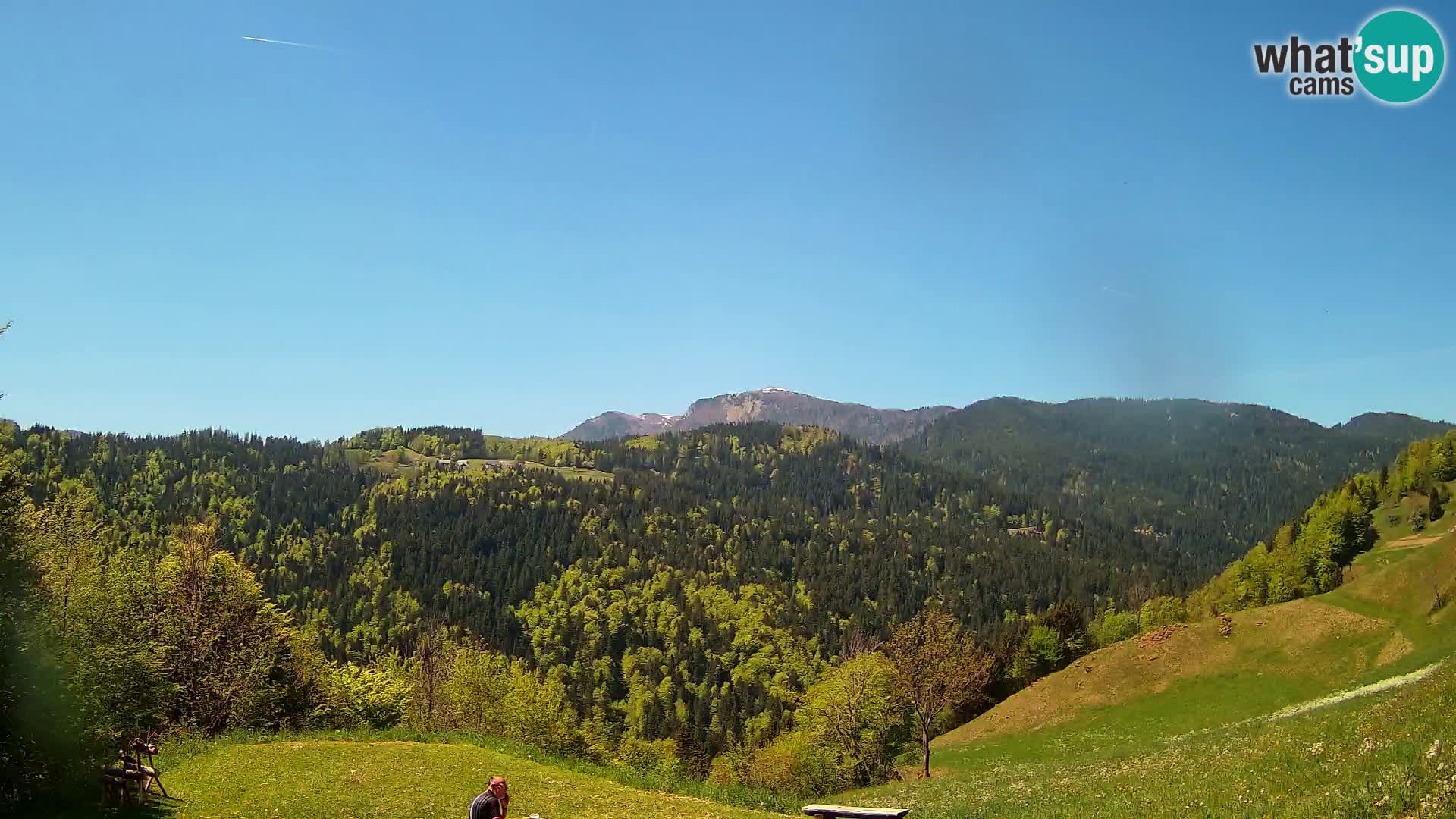 Webcam Brunarica Dražgoše – Live View of Ratitovec (1666 m)