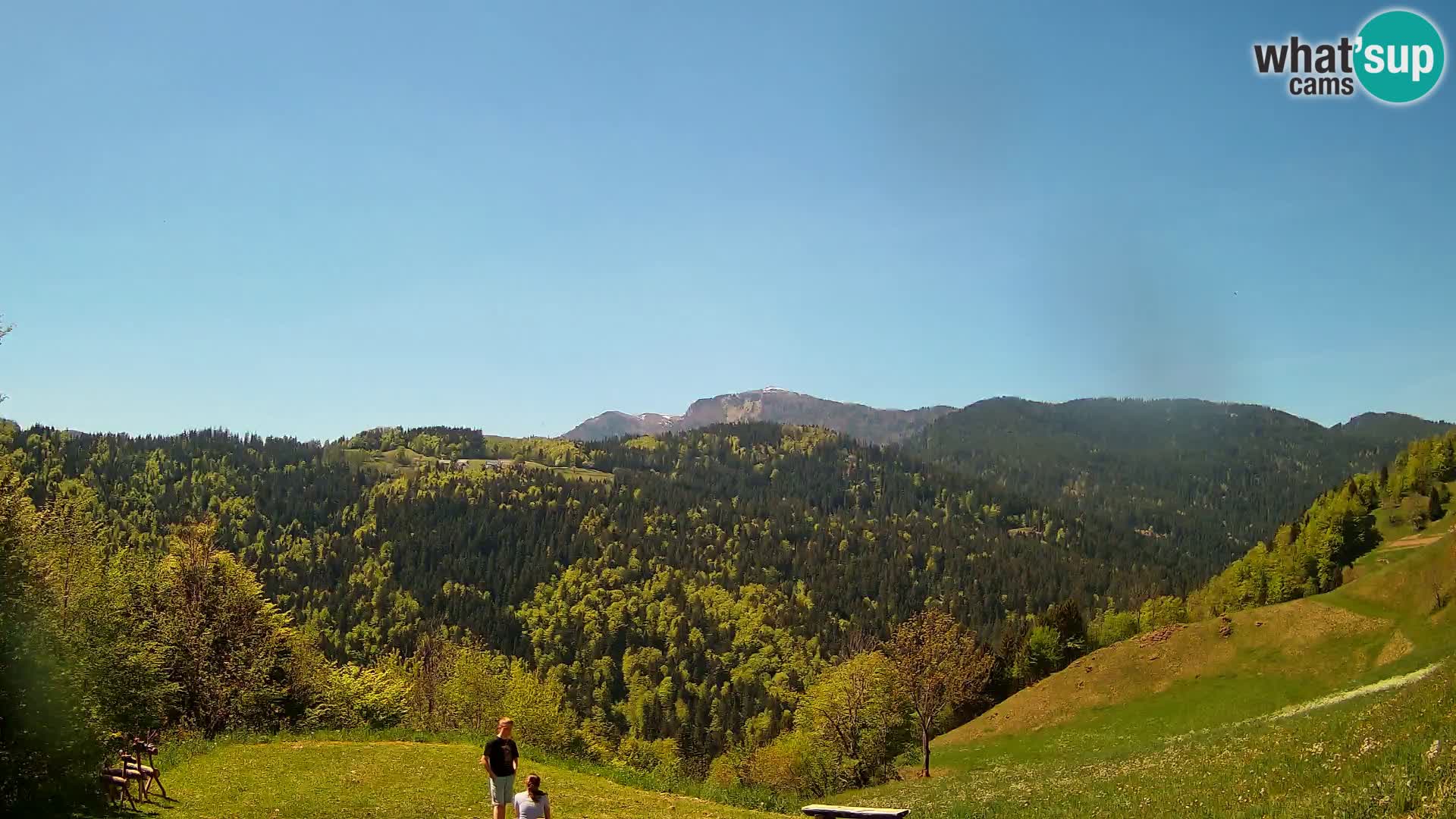 Webcam Brunarica Dražgoše – Live View of Ratitovec (1666 m)