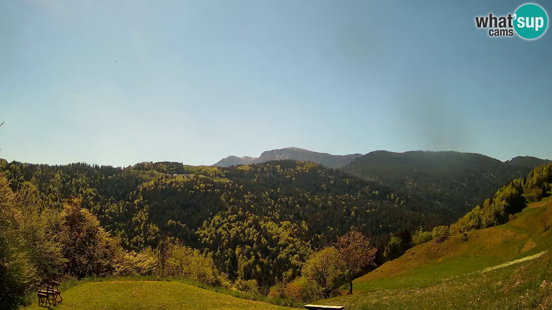 Web kamera Brunarica Dražgoše – Pogled uživo na Ratitovec (1666 m)