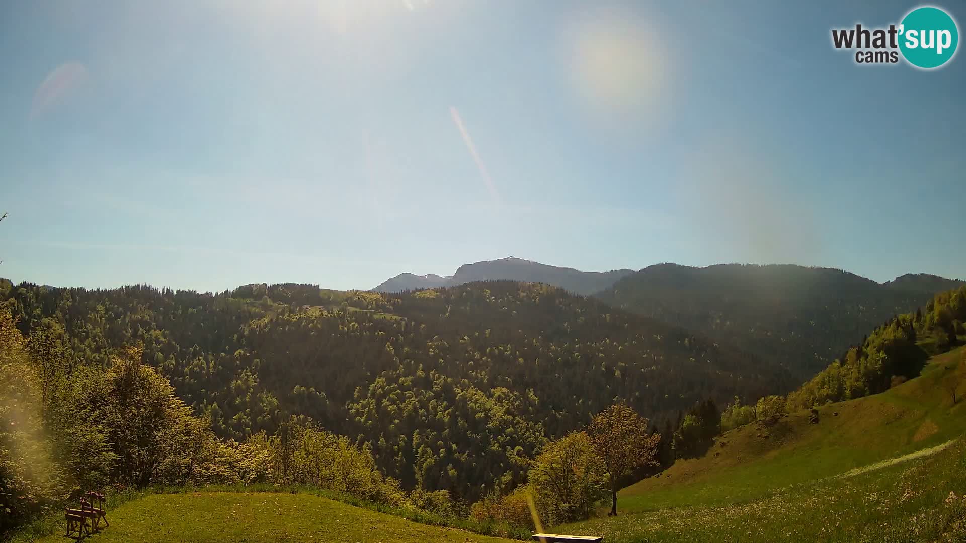 Webcam Brunarica Dražgoše – Live View of Ratitovec (1666 m)