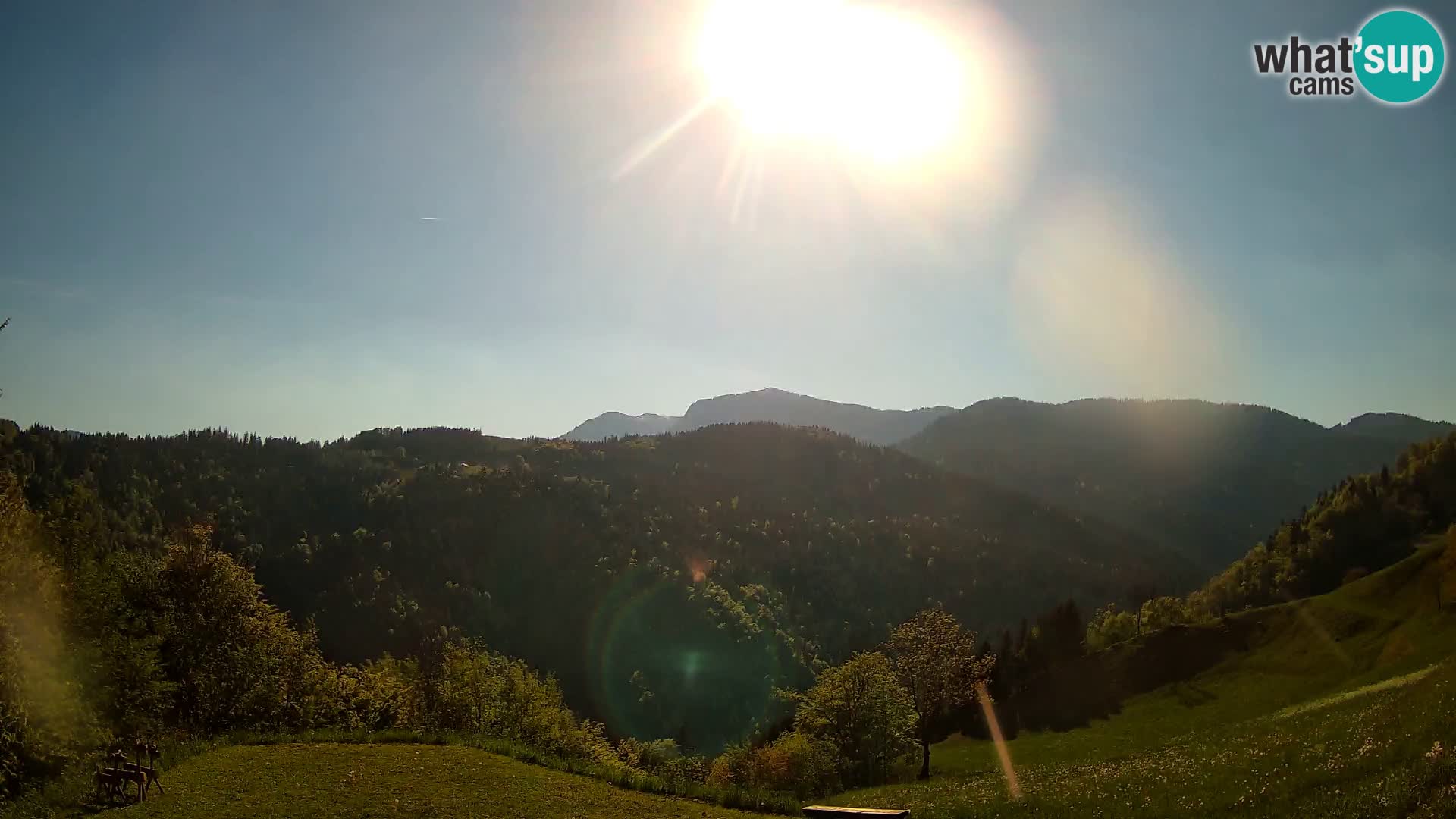 Webcam Brunarica Dražgoše – Live View of Ratitovec (1666 m)