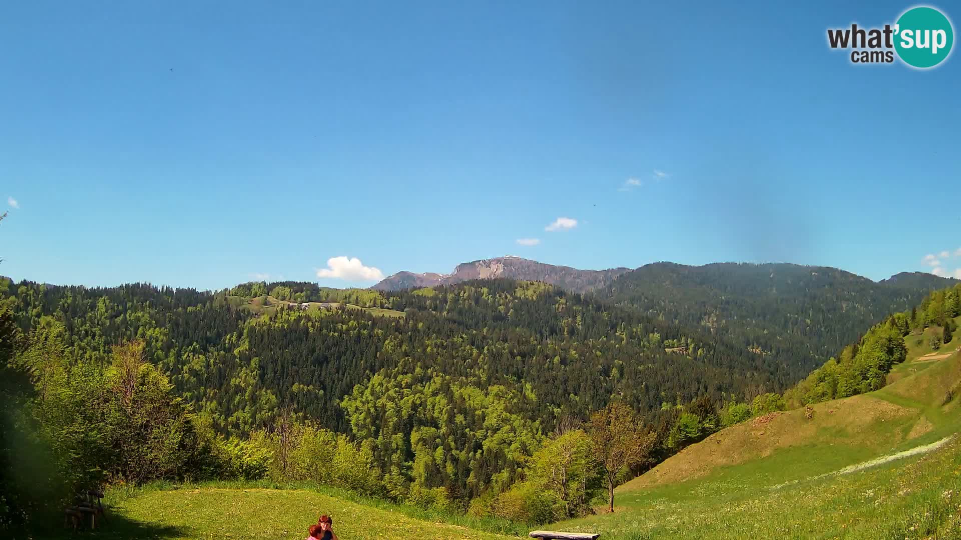 Webcam Brunarica Dražgoše – Vista live sul Ratitovec (1666 m)