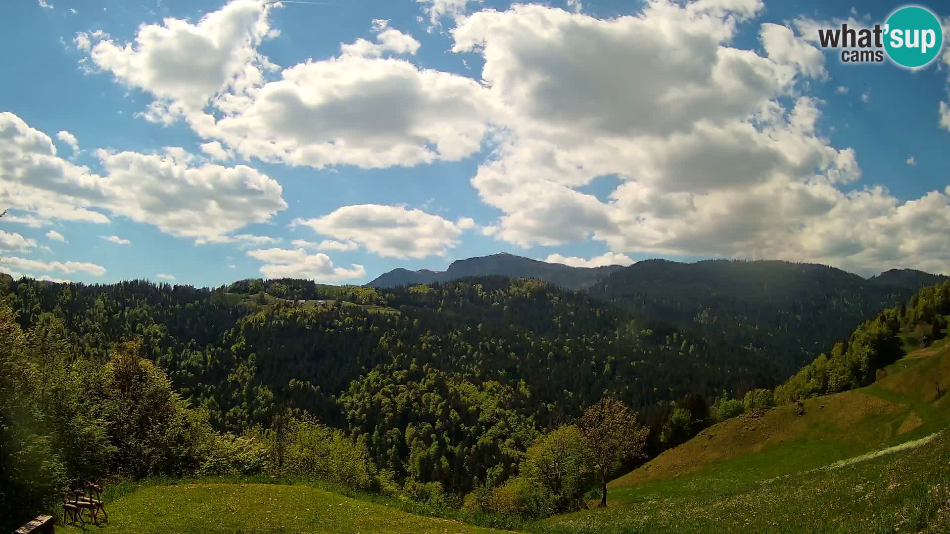 Webcam Brunarica Dražgoše – Liveblick auf Ratitovec (1666 m)