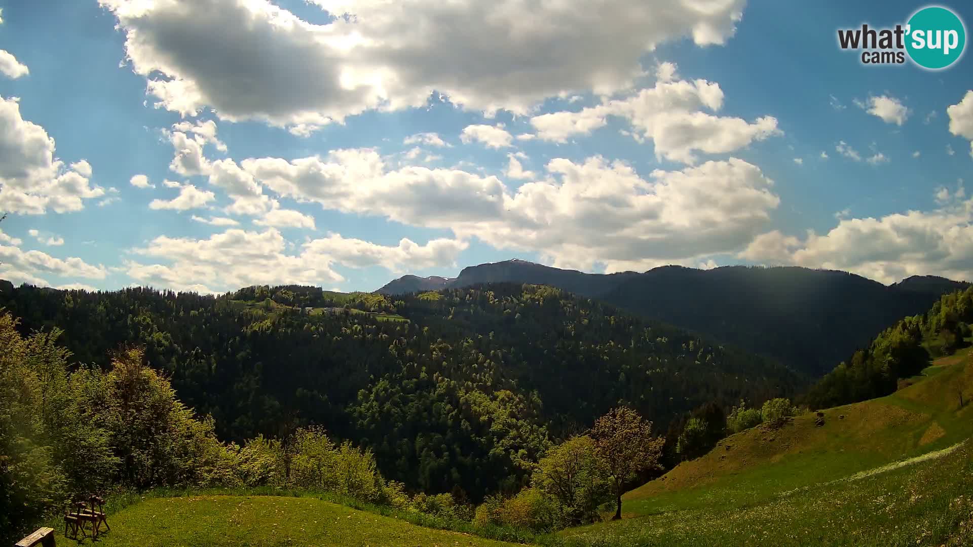 Spletna kamera Brunarica Dražgoše – Pogled v živo na Ratitovec (1666 m)