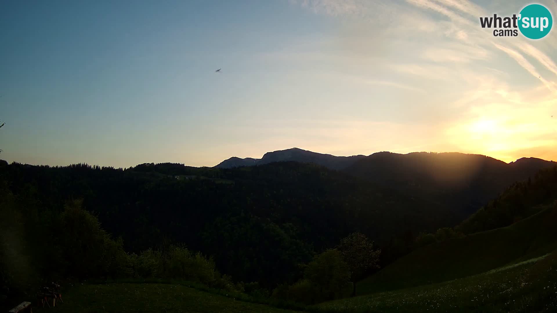 Spletna kamera Brunarica Dražgoše – Pogled v živo na Ratitovec (1666 m)