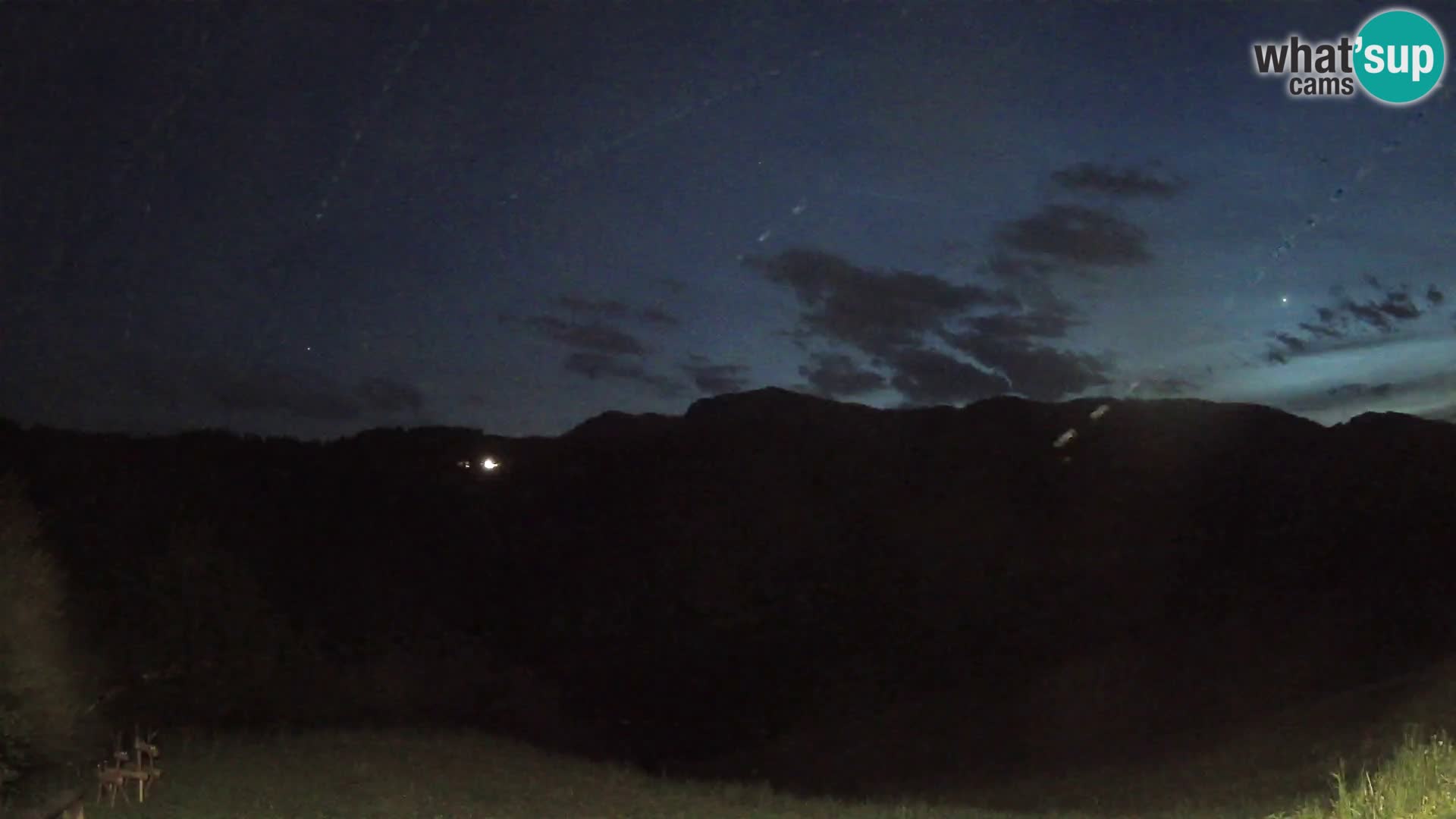 Webcam Brunarica Dražgoše – Vista live sul Ratitovec (1666 m)