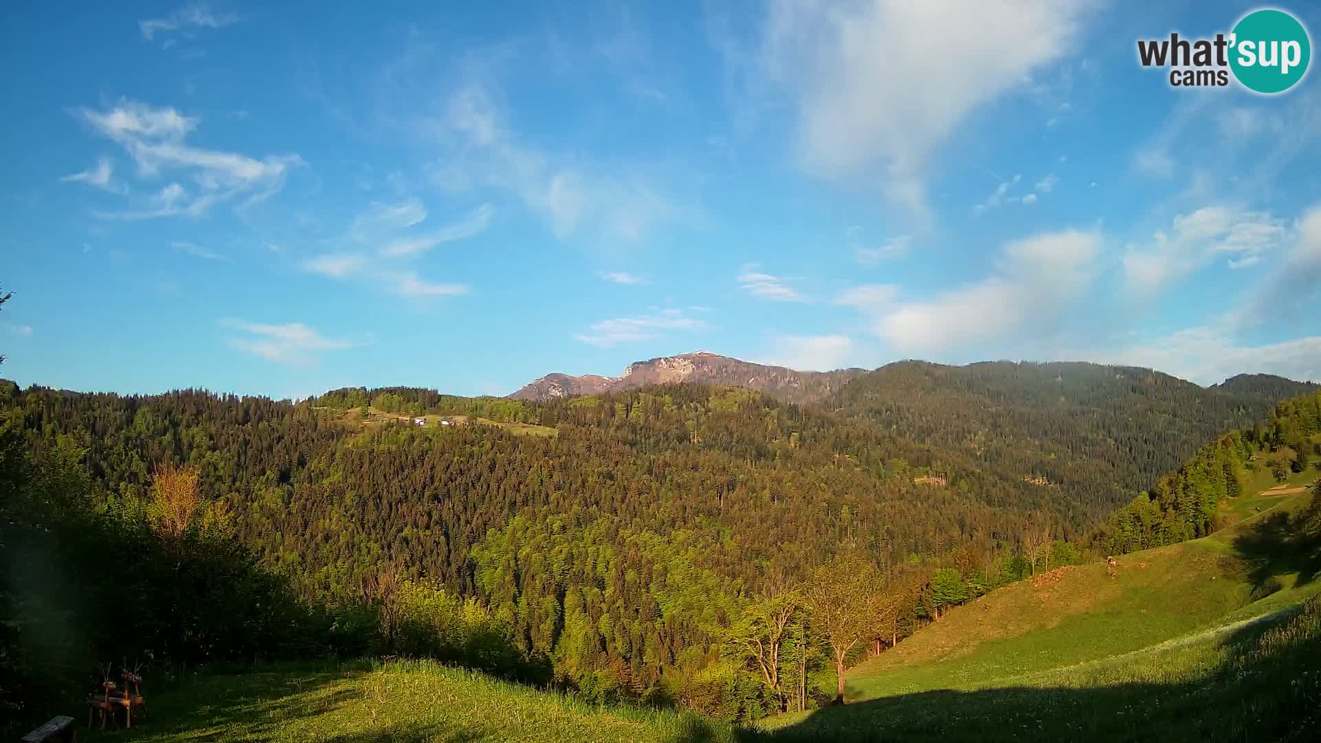 Webcam Brunarica Dražgoše – Liveblick auf Ratitovec (1666 m)