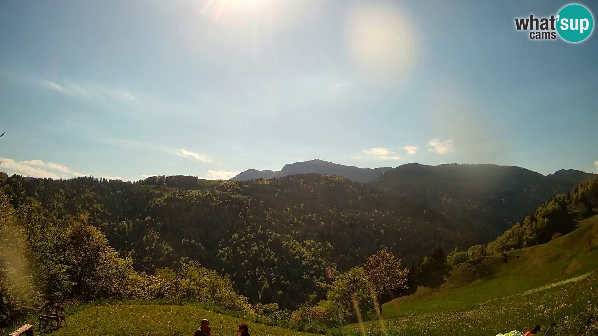 Webcam Brunarica Dražgoše – Live View of Ratitovec (1666 m)