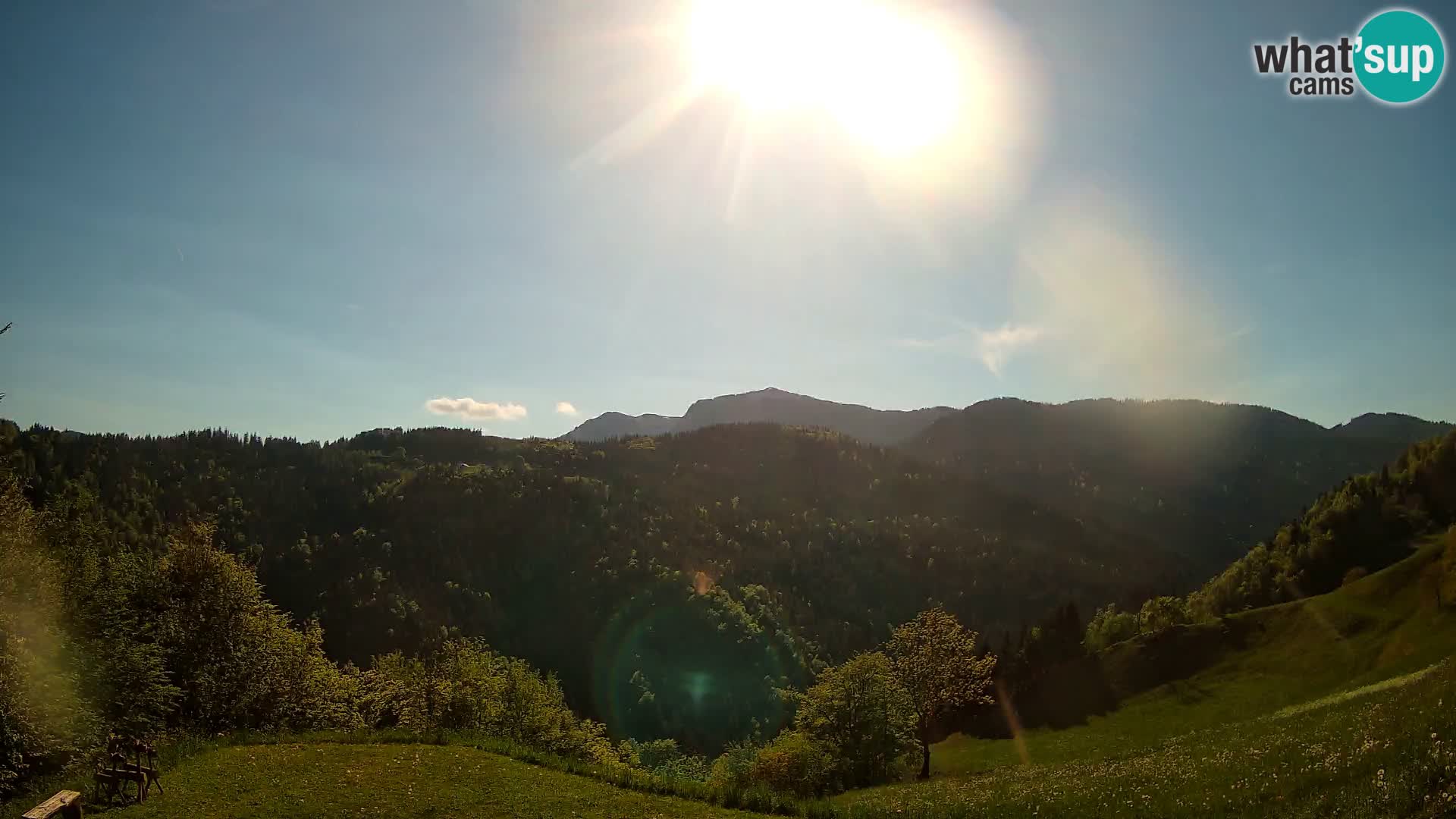 Webcam Brunarica Dražgoše – Live View of Ratitovec (1666 m)