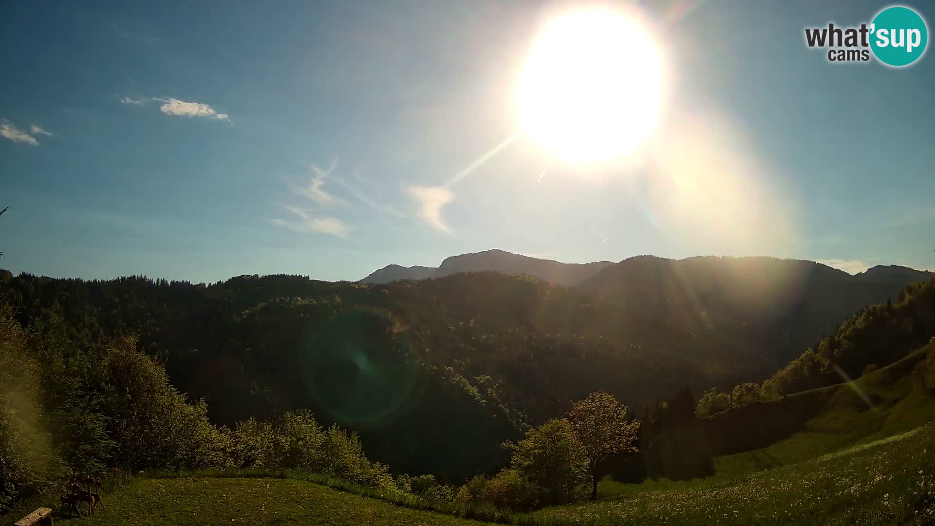 Webcam Brunarica Dražgoše – Live View of Ratitovec (1666 m)