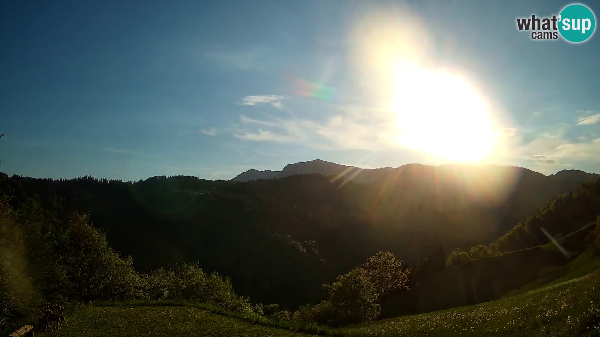 Webcam Brunarica Dražgoše – Live View of Ratitovec (1666 m)