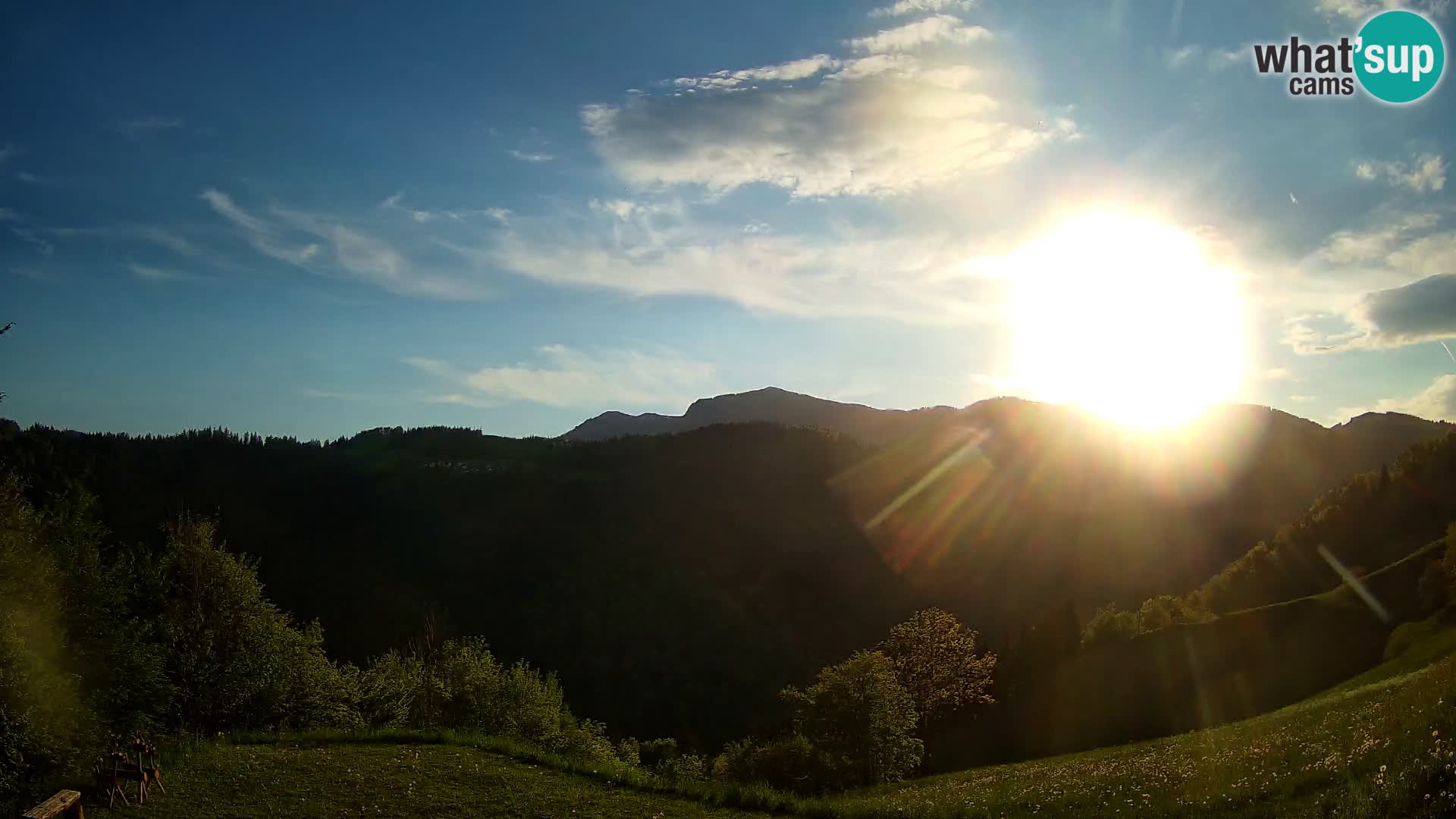 Webcam Brunarica Dražgoše – Liveblick auf Ratitovec (1666 m)