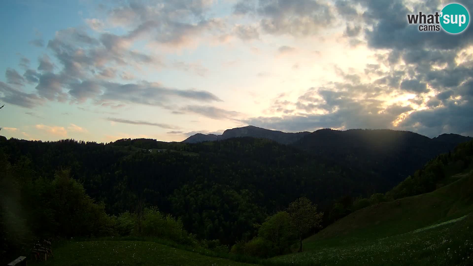 Web kamera Brunarica Dražgoše – Pogled uživo na Ratitovec (1666 m)