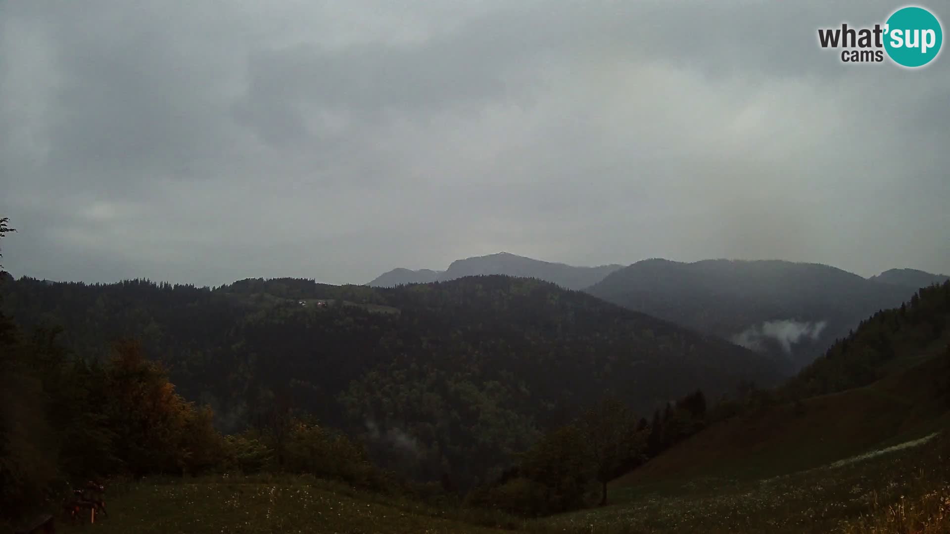 Webcam Brunarica Dražgoše – Live View of Ratitovec (1666 m)