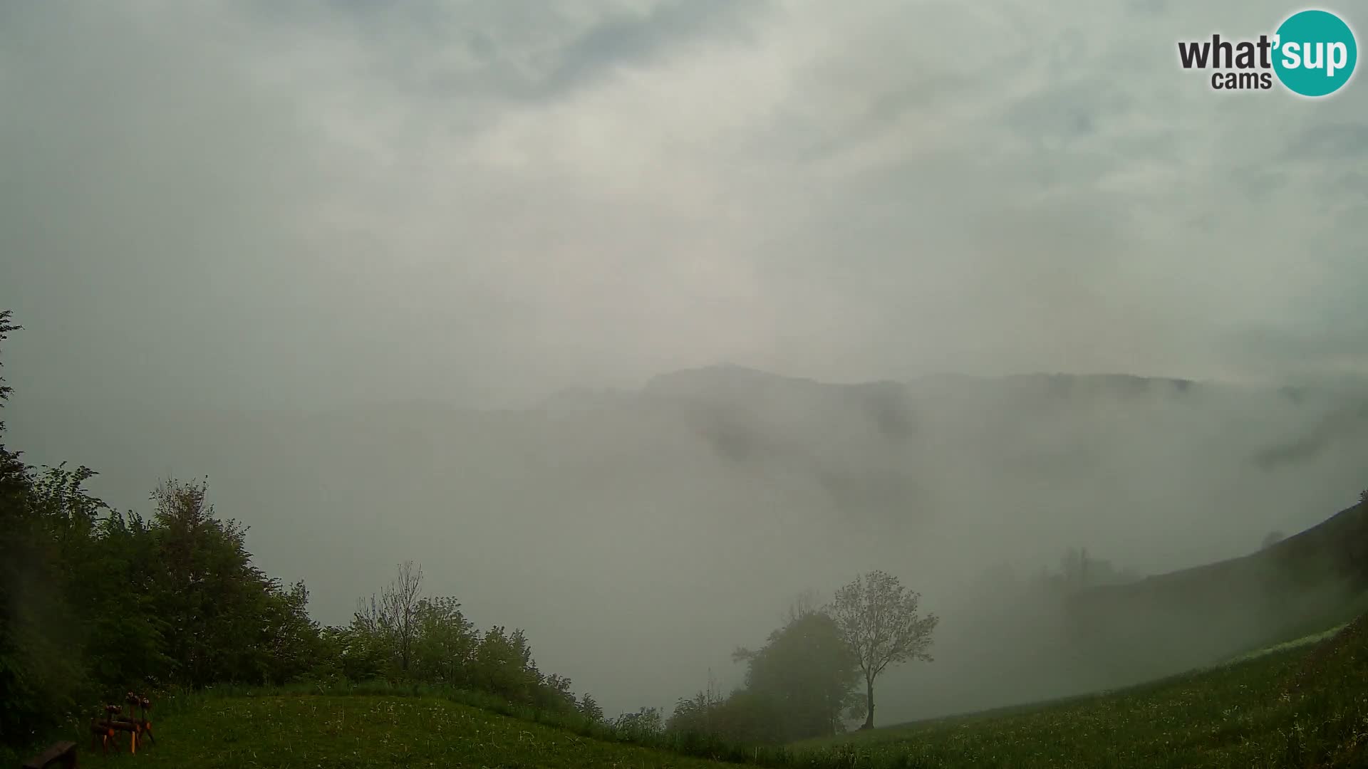 Webcam Brunarica Dražgoše – Live View of Ratitovec (1666 m)