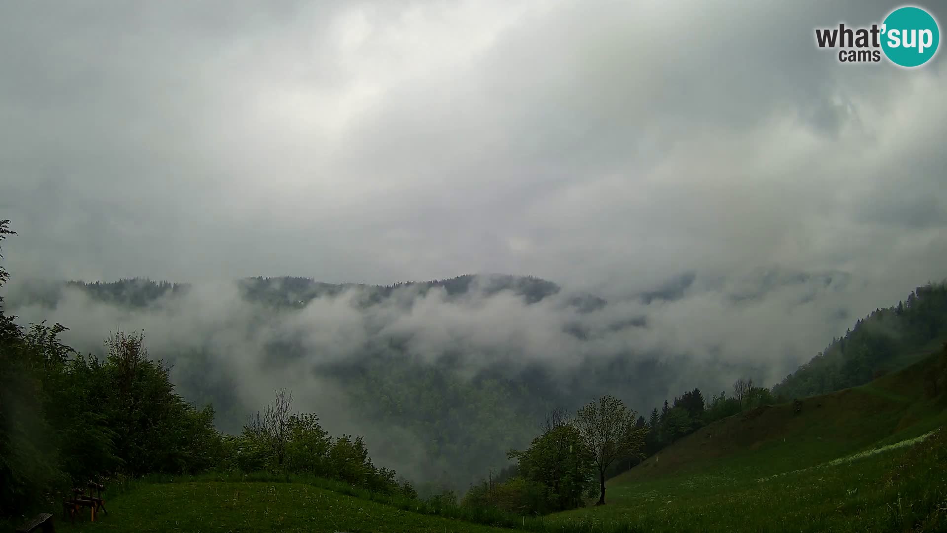 Webcam Brunarica Dražgoše – Live View of Ratitovec (1666 m)