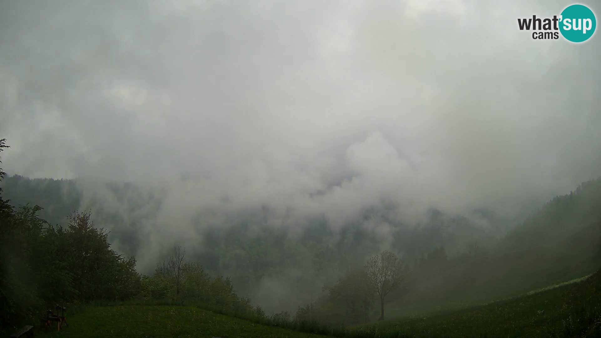 Webcam Brunarica Dražgoše – Live View of Ratitovec (1666 m)